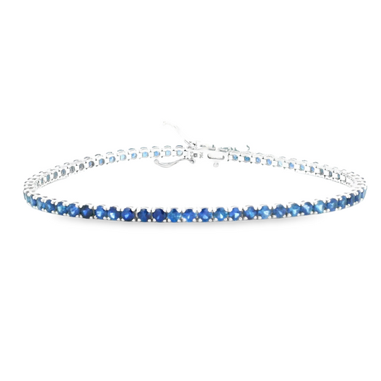 18ct White Gold Sapphire Tennis Bracelet