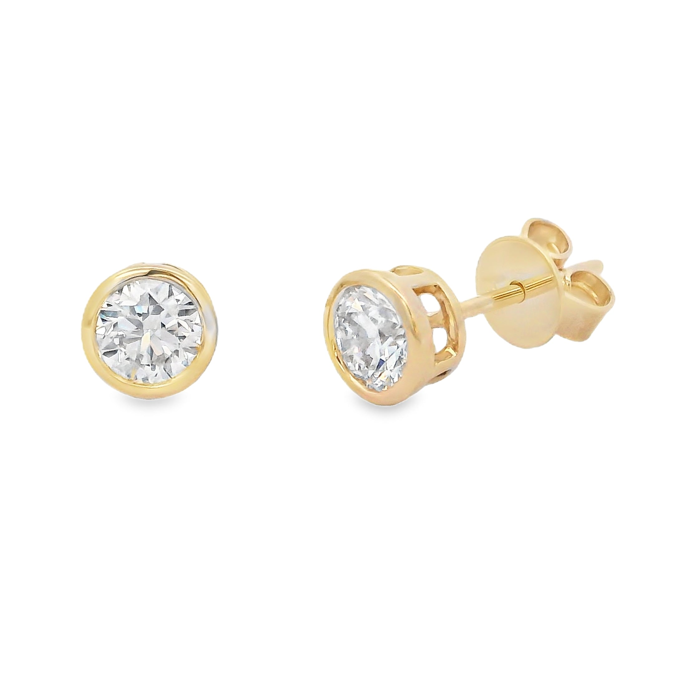 9ct Yellow Gold 2=1.01ct Lab Grown Diamond Studs