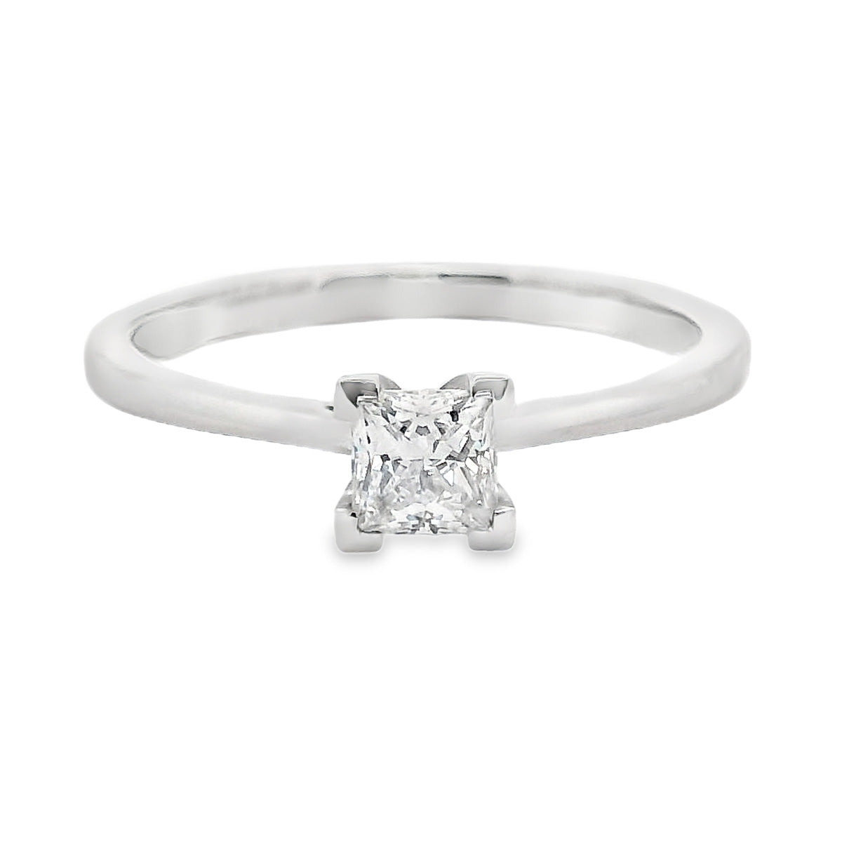18ct White Gold 0.33ct Princess Cut Engagement Ring