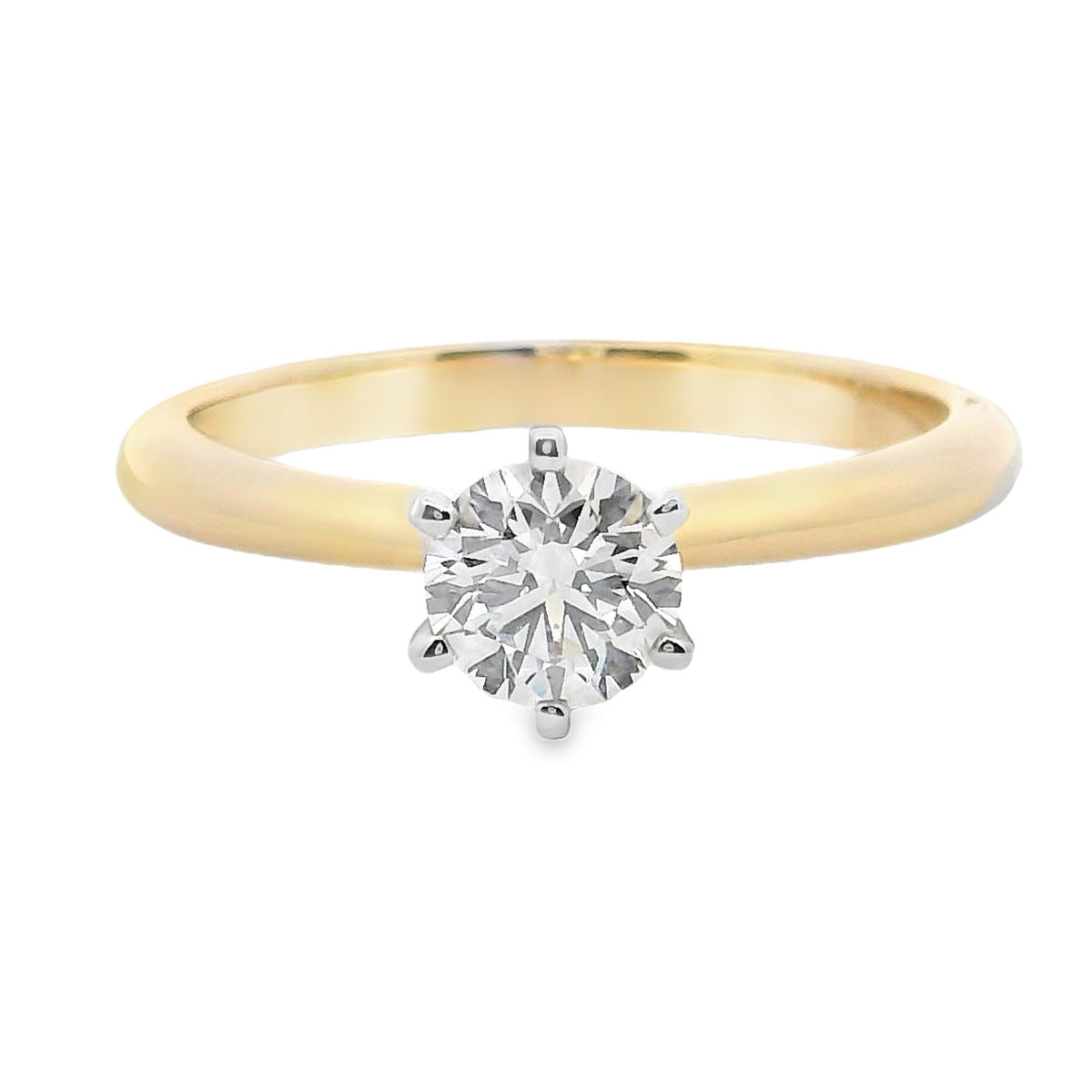 18ct Yellow & White Gold 0.50ct Lab Grown Engagement Ring