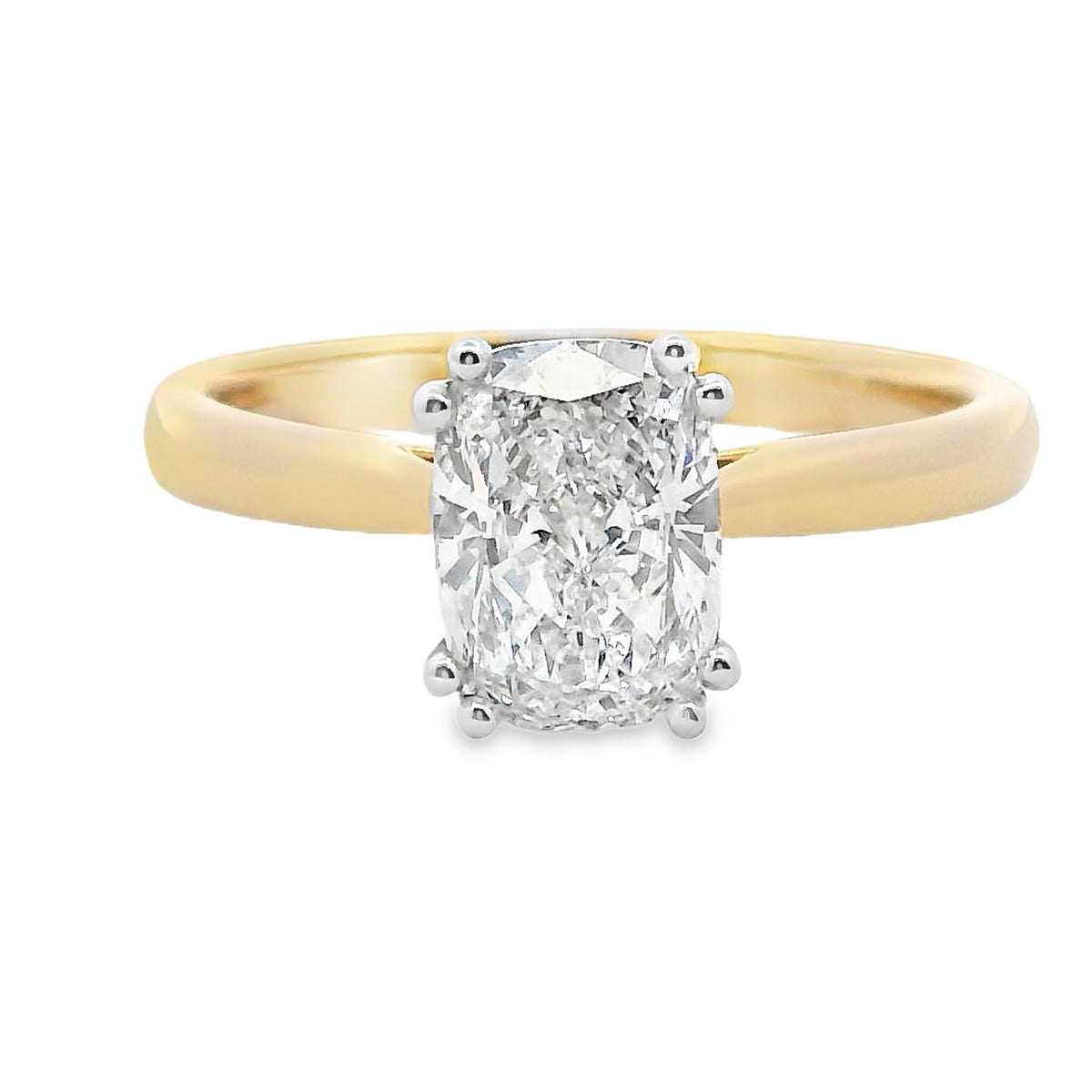 18ct Yellow & White Gold 1.34ct Lab Grown Engagement Ring