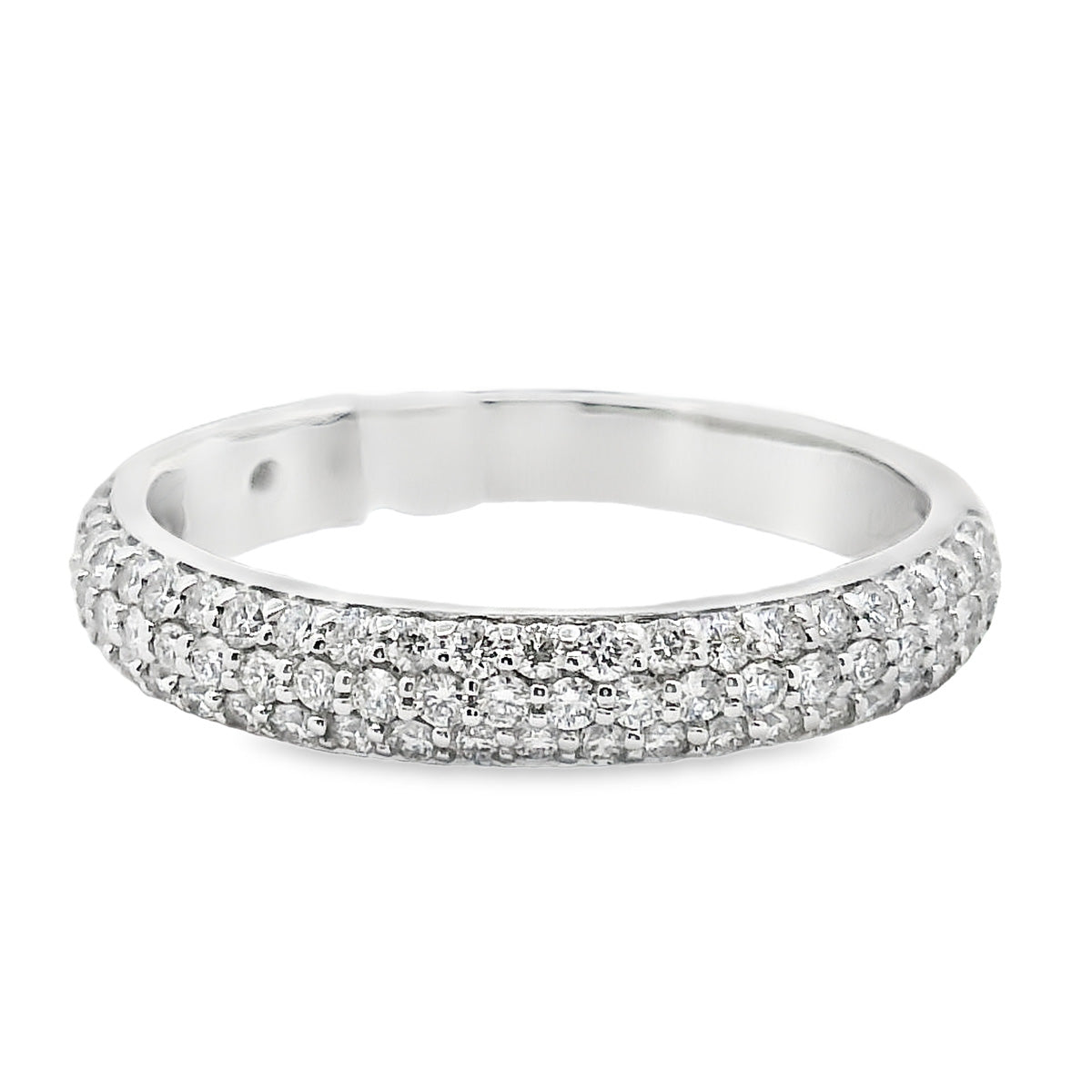 18ct White Gold Pave Dress Ring