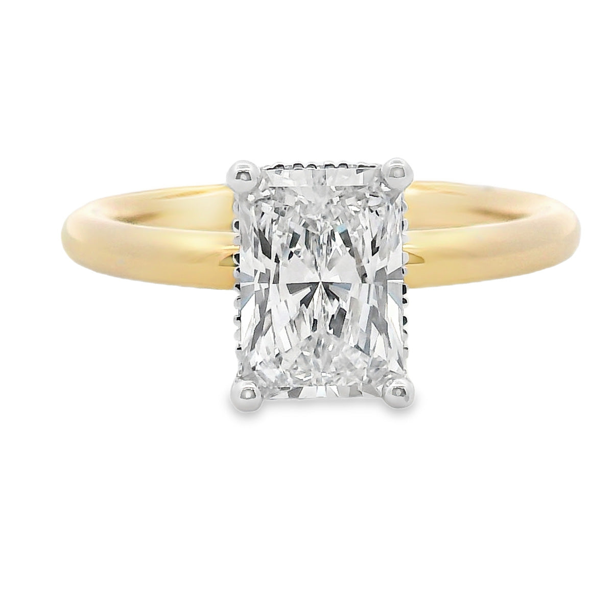 18ct Yellow & White Gold 1.62ct Lab Grown Engagement Ring