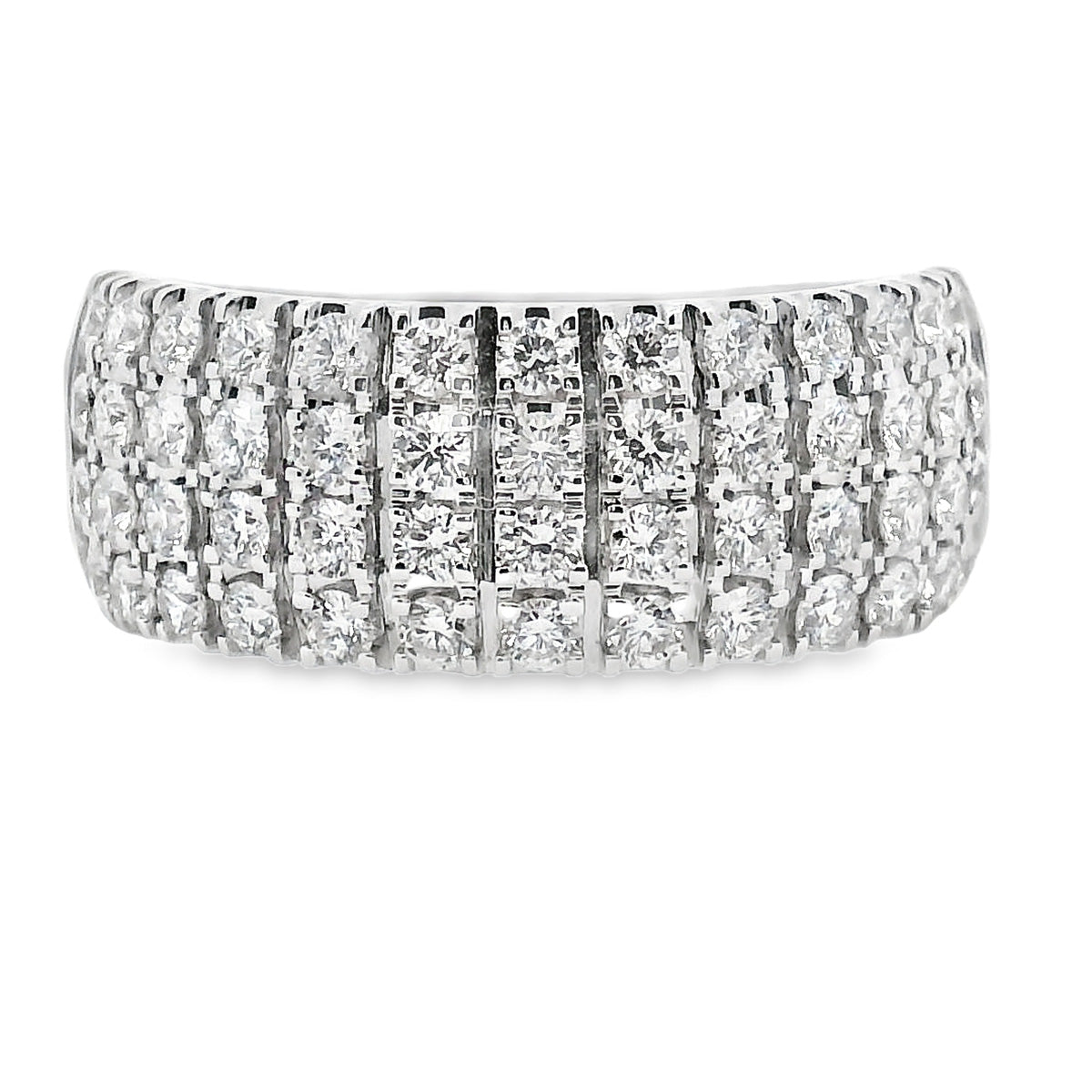 18ct White Gold Pave Dress Ring