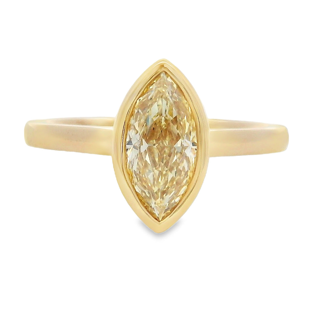 18ct Yellow Gold 1.13ct Yellow Lab Grown Engagement Ring