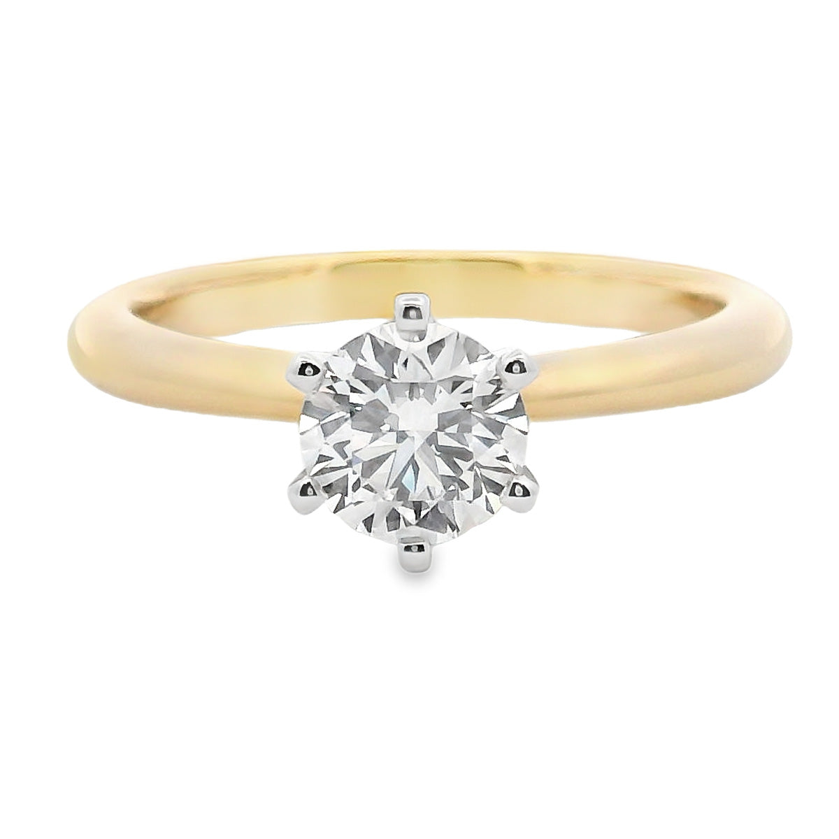 18ct Yellow & White Gold 0.75ct Lab Grown Engagement Ring