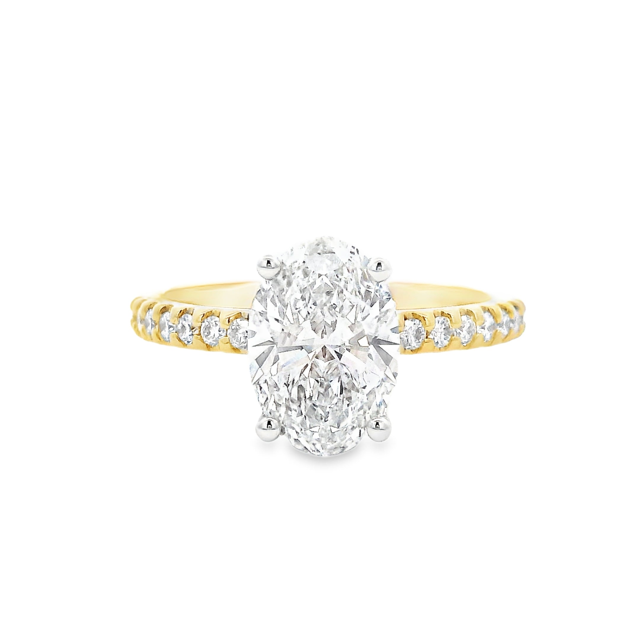 18ct Yellow & White Gold 2.09ct Lab Grown Engagement Ring