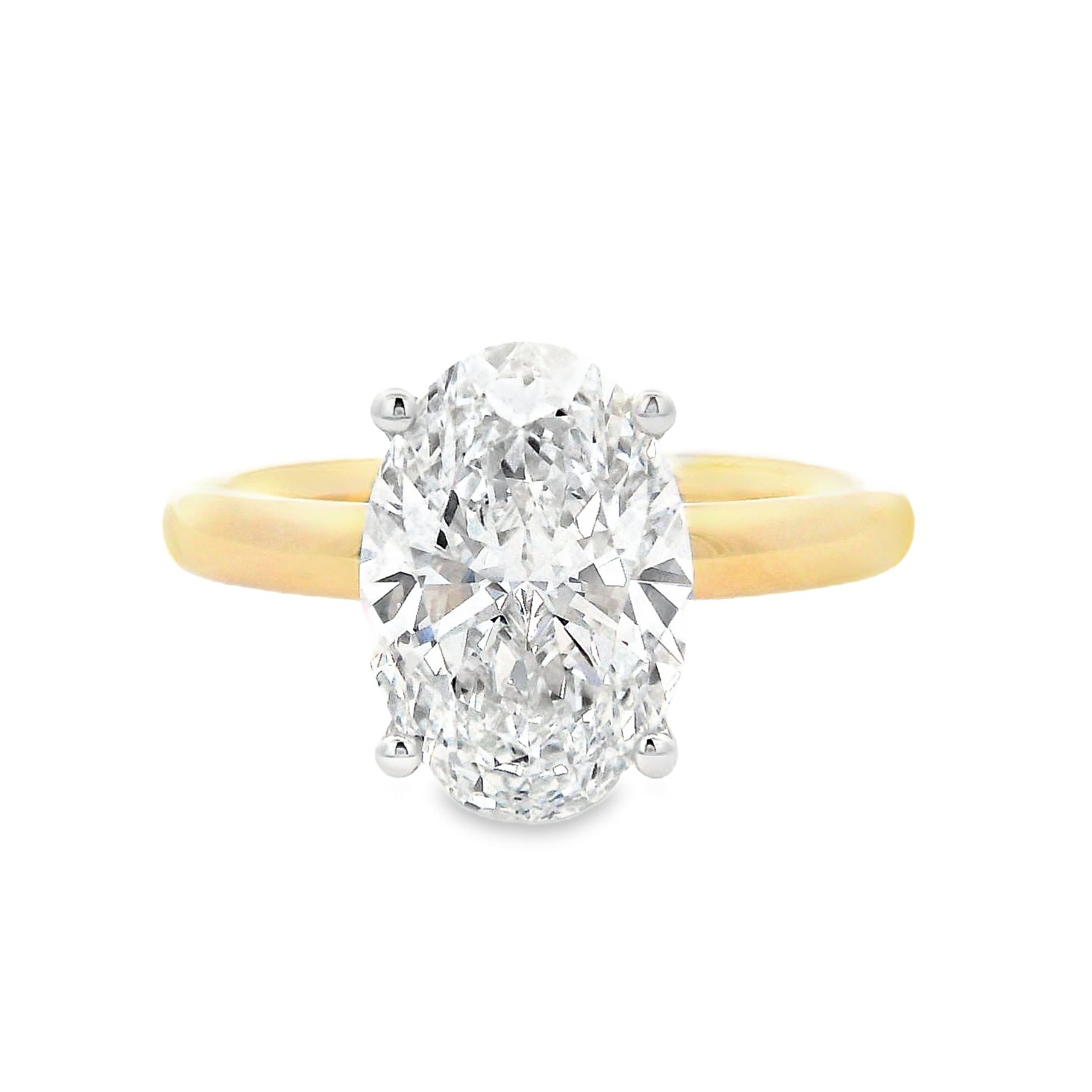18ct Yellow & White Gold 3.09ct Lab Grown Engagement Ring