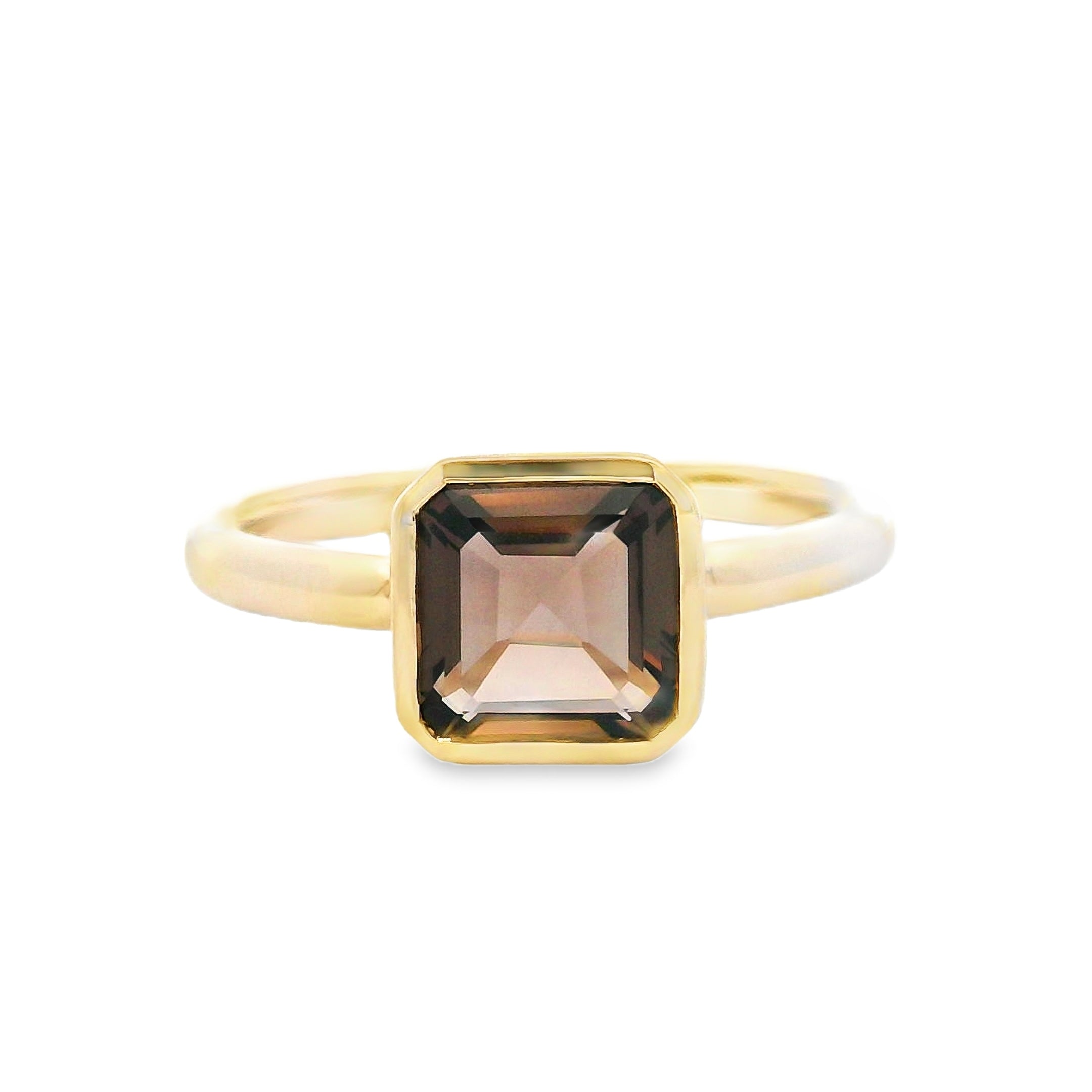 9ct Yellow Gold Smokey Quartz Ring