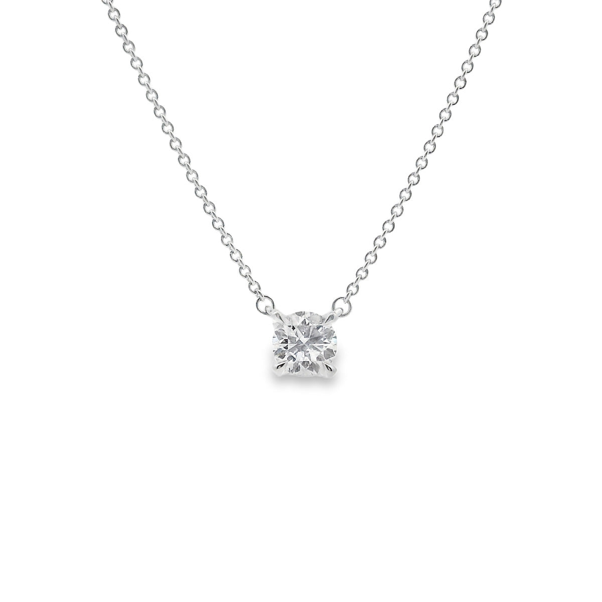 18ct White Gold 0.51ct Diamond Pendant