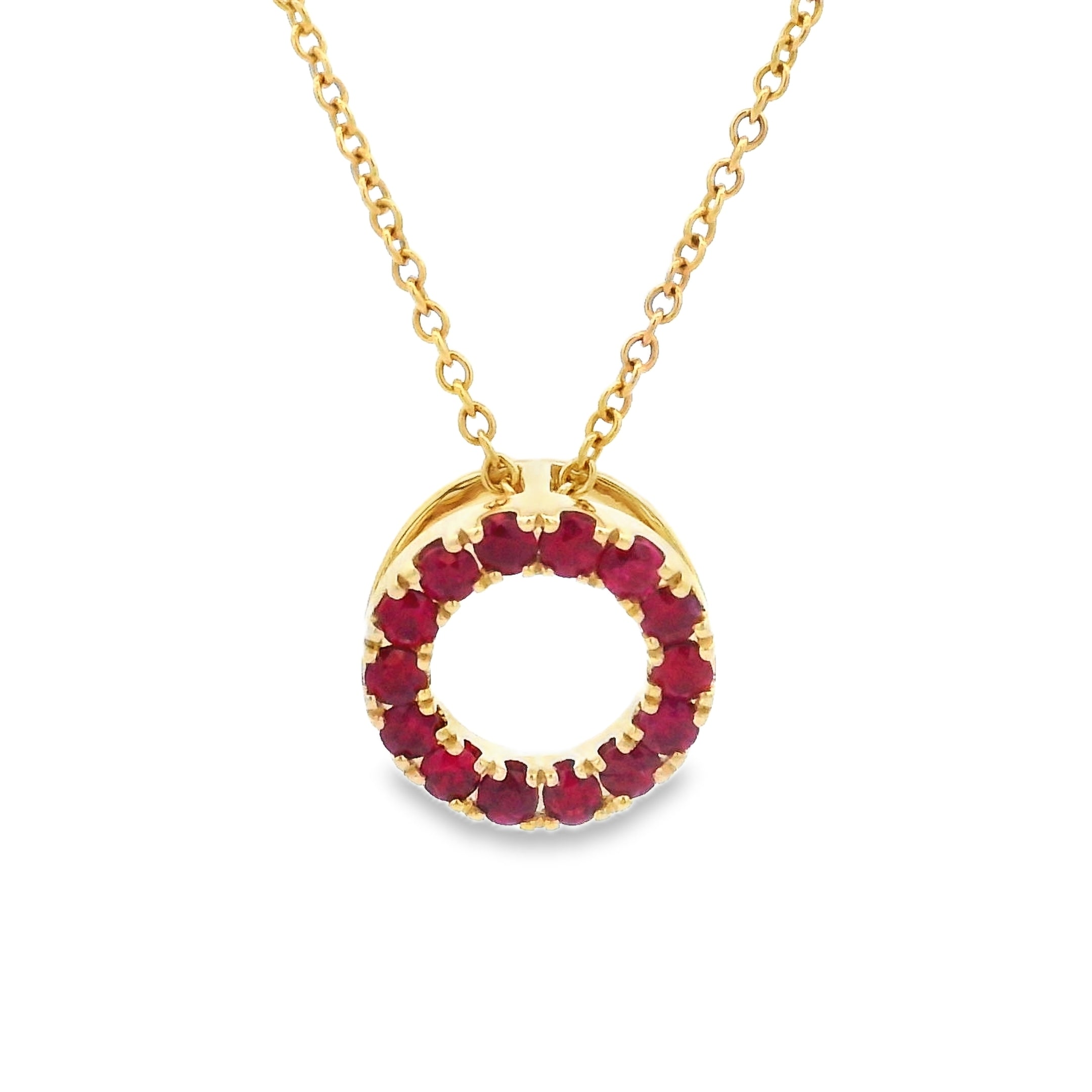 9ct Yellow Gold Ruby Pendant