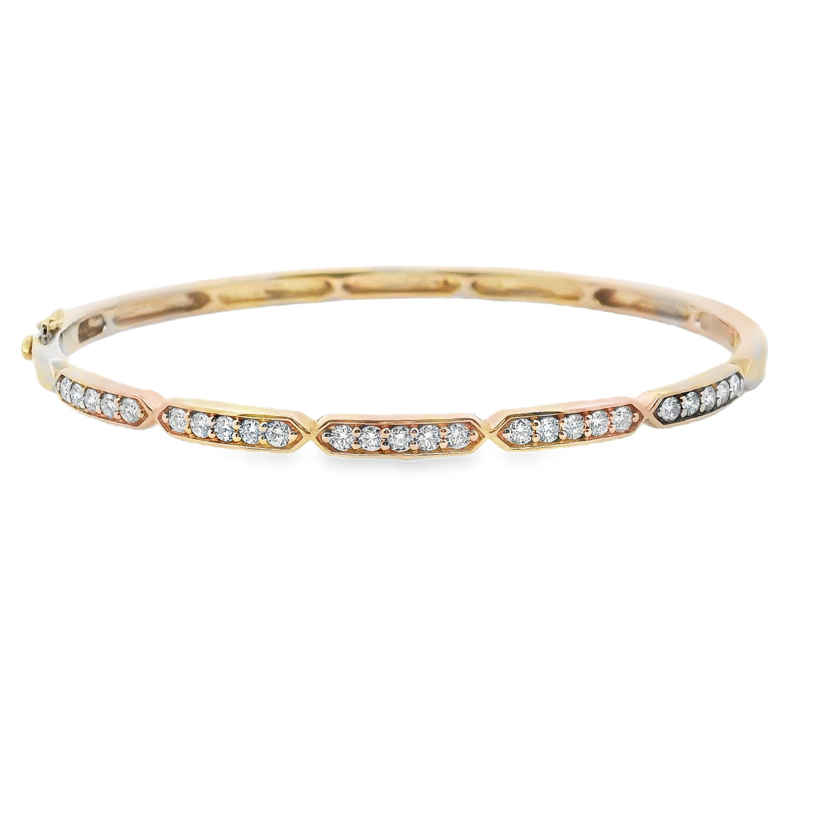 9ct Yellow Gold Diamond Bangle