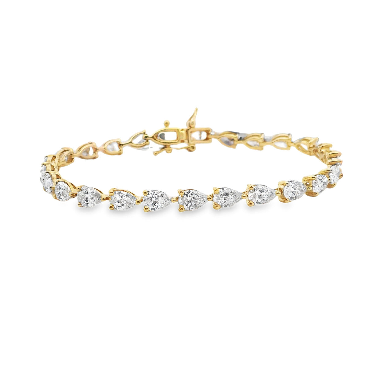 18ct Yellow Gold 9.00ct Lab Grown Diamond Tennis Bracelet