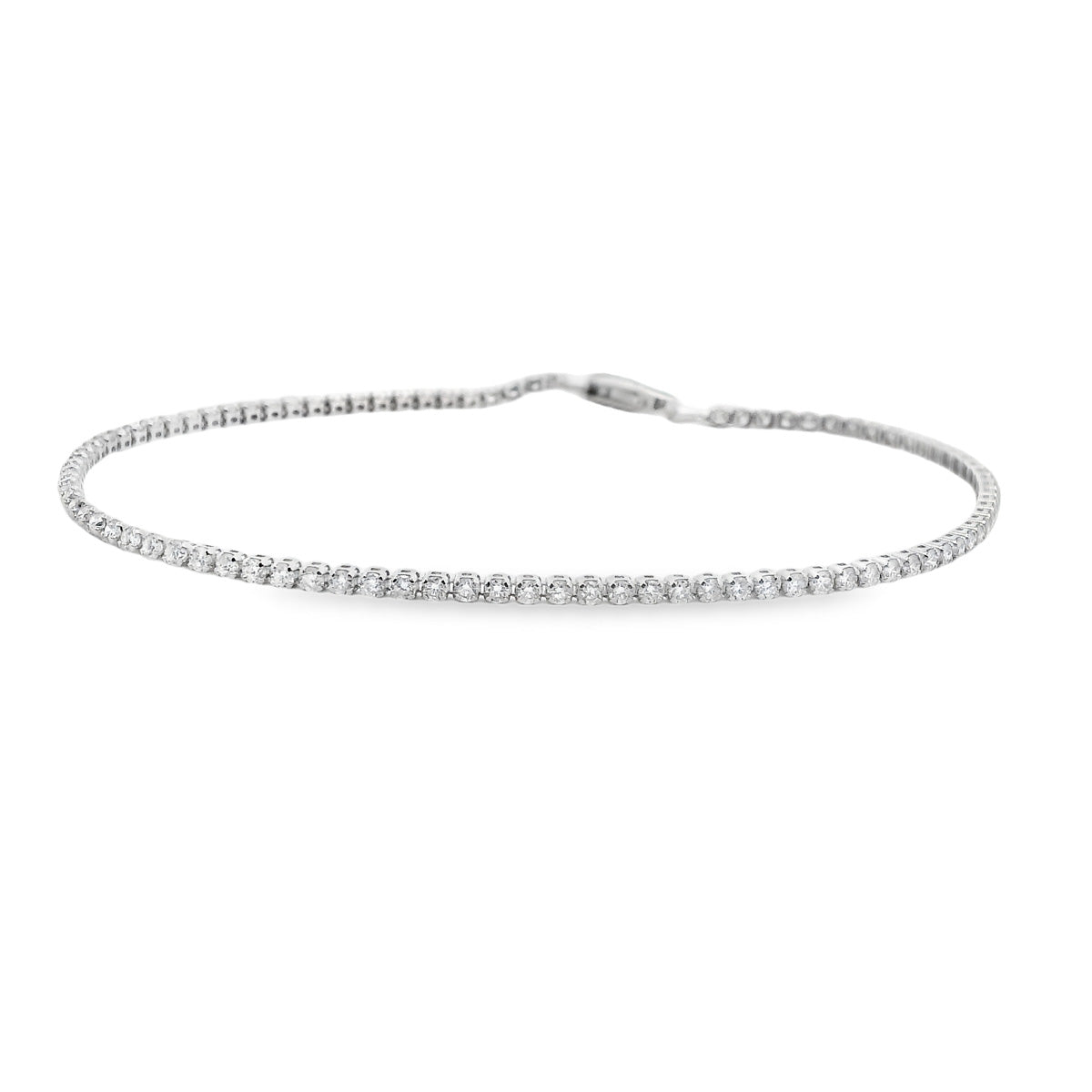 10ct White Gold 1.25ct Petite Lab Grown Diamond Tennis Bracelet