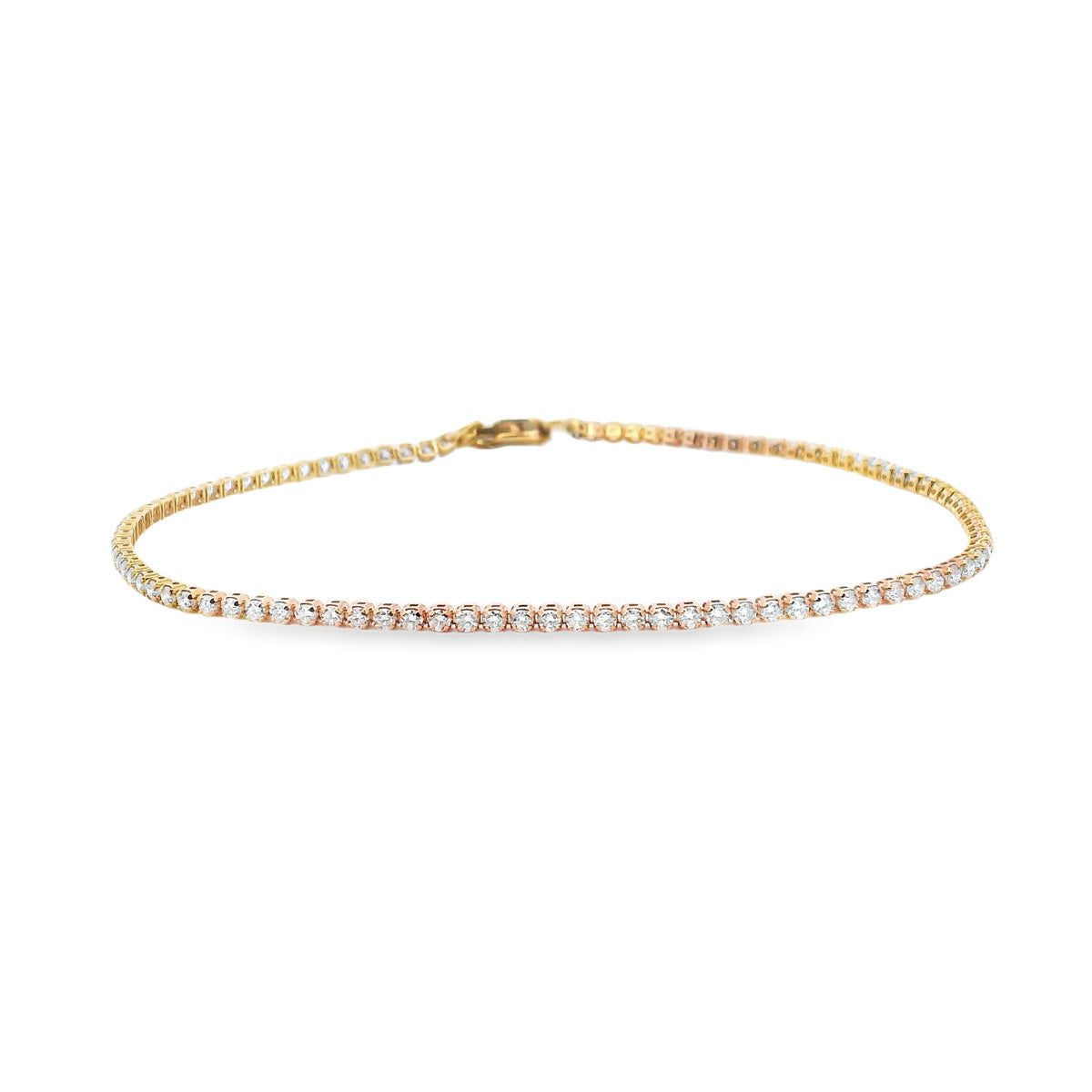 10ct Yellow Gold 1.25ct Petite Lab Grown Diamond Tennis Bracelet