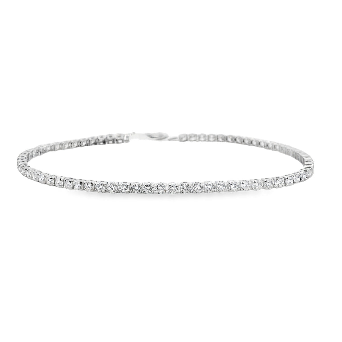 10ct White Gold 2.50ct Petite Lab Grown Diamond Tennis Bracelet