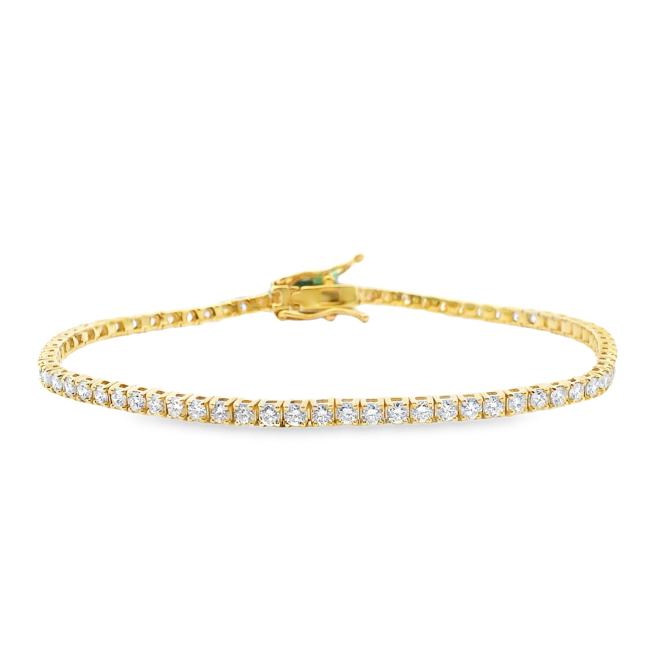 9ct Yellow Gold 3.00ct Lab Grown Diamond Tennis Bracelet