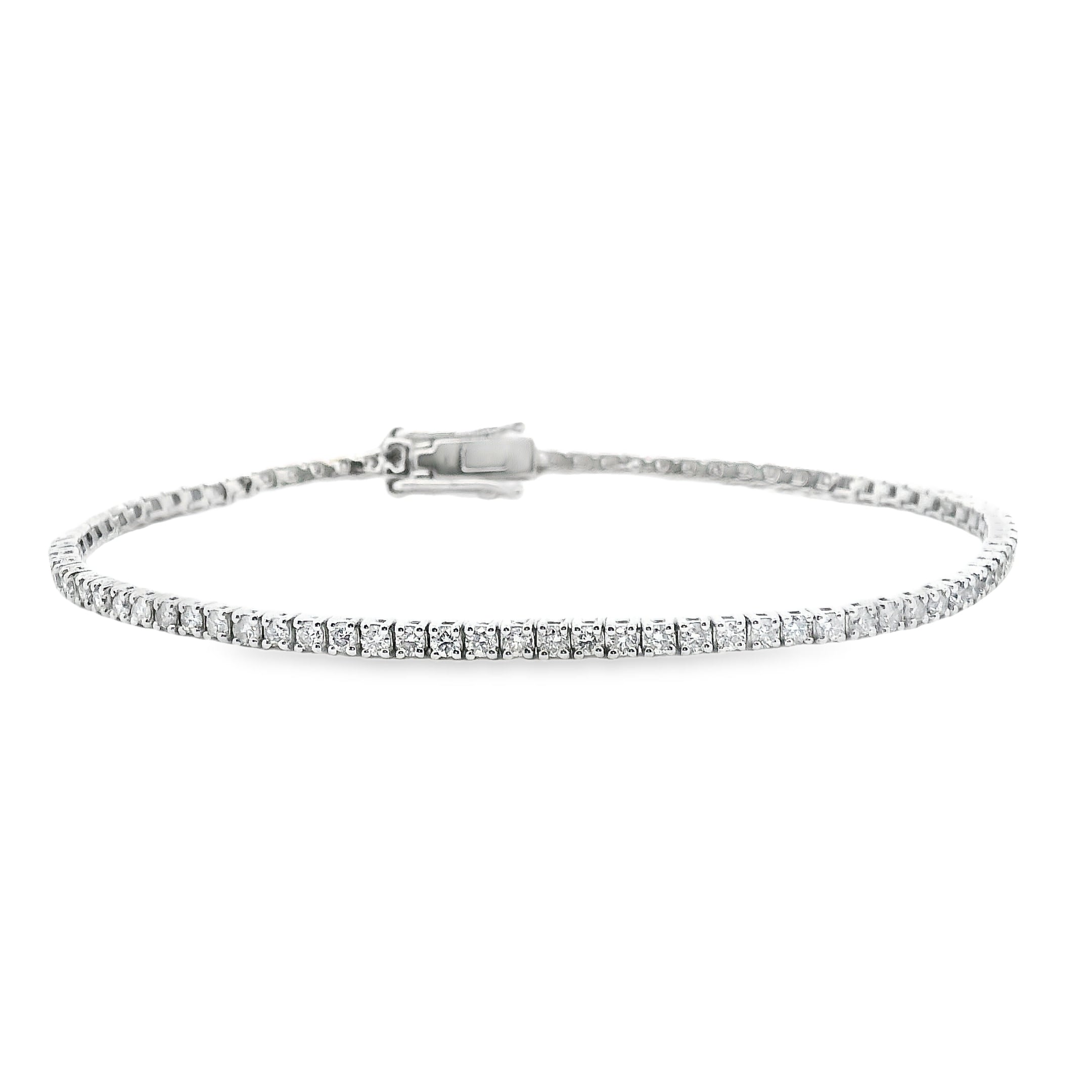 9ct White Gold 2.00ct Diamond Tennis Bracelet