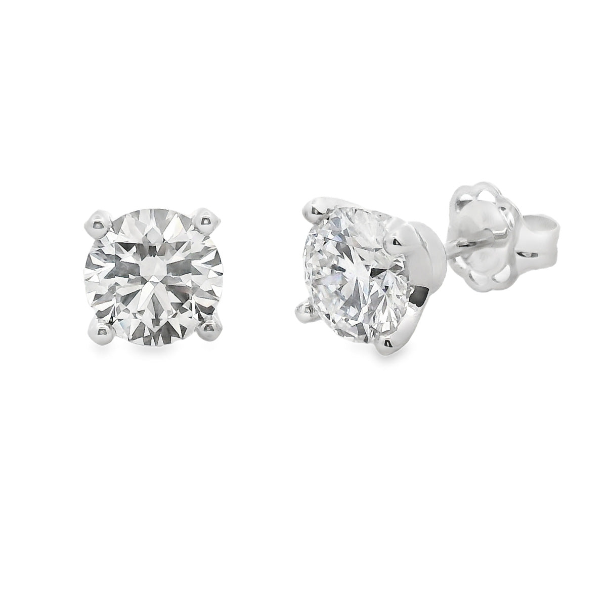 18ct White Gold 2=3.00ct Lab Grown Diamond Studs