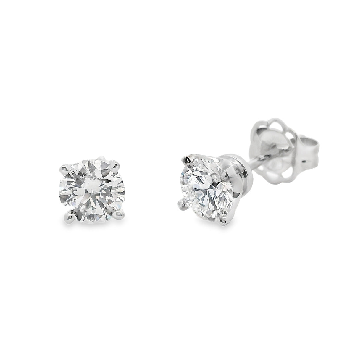 18ct White Gold 2=1.40ct Diamond Studs