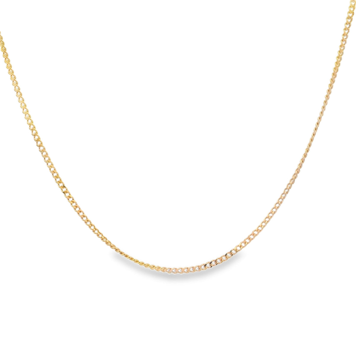 9ct Yellow Gold 45cm Curb Chain