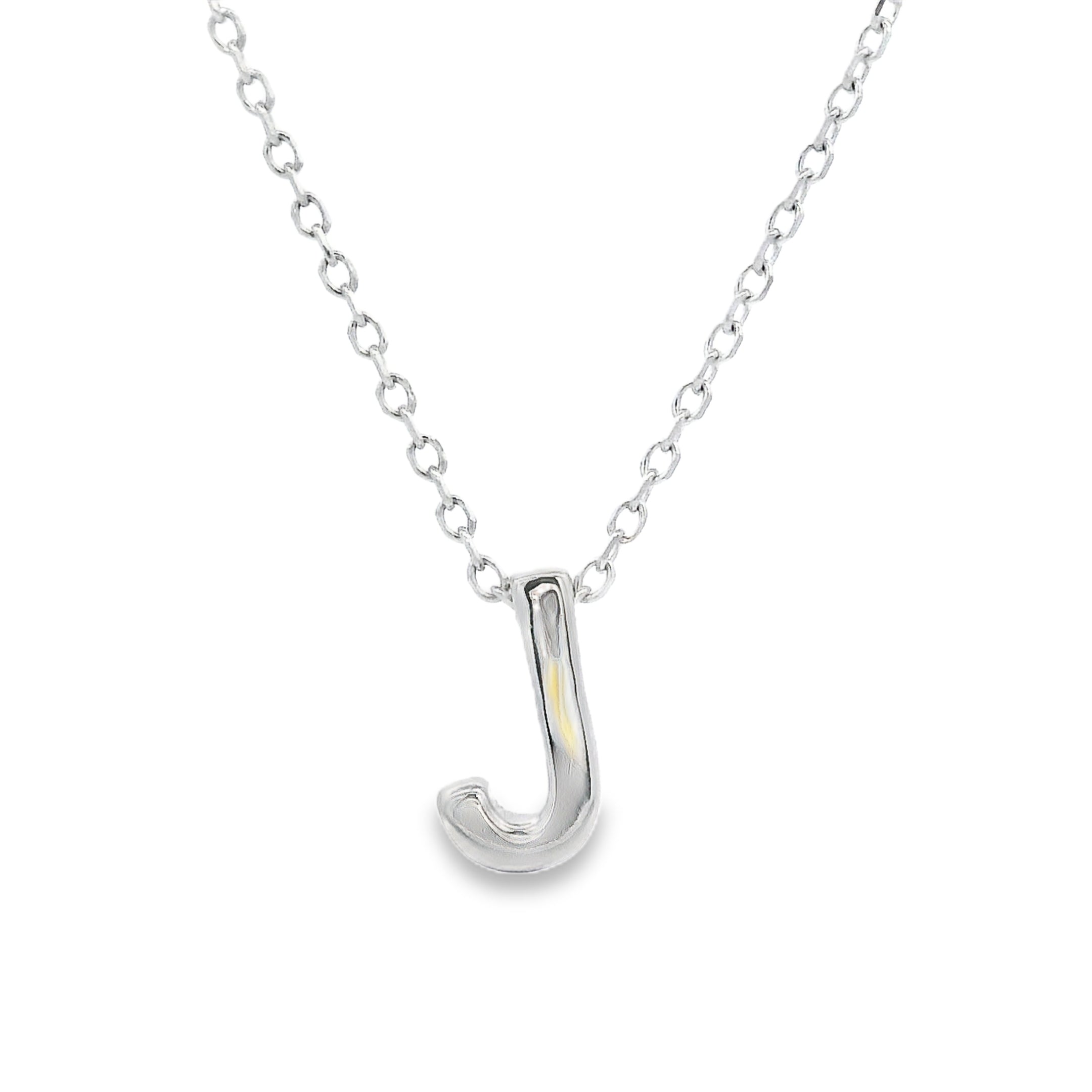 9ct White Gold Initial Pendant