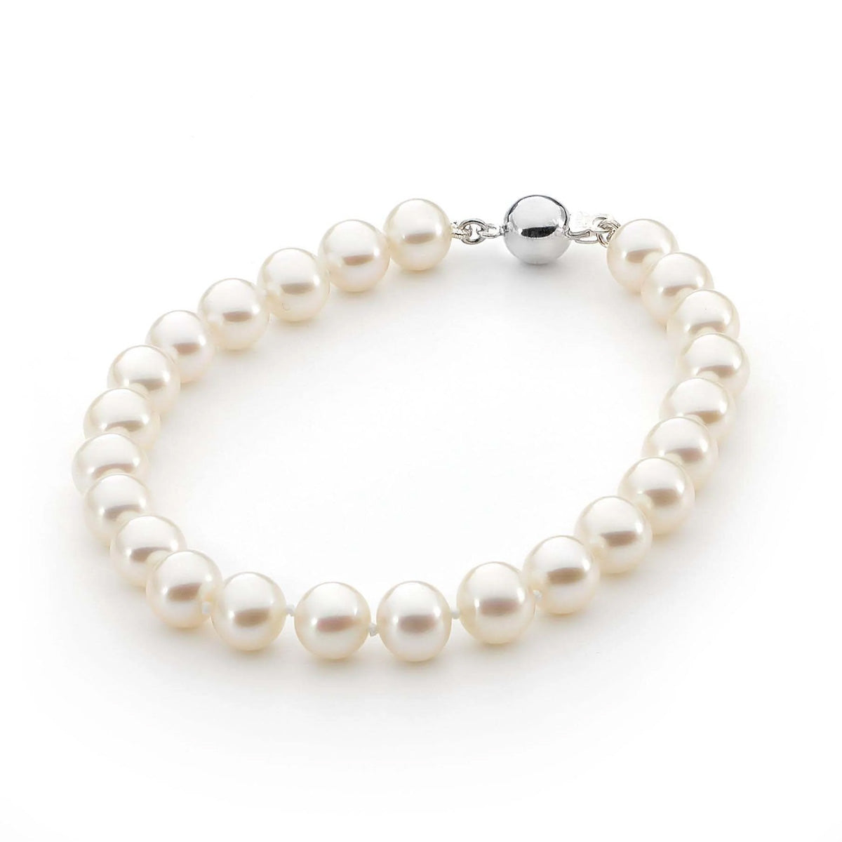 Freshwater Pearl Bracelet with a Sterling Silver Clasp