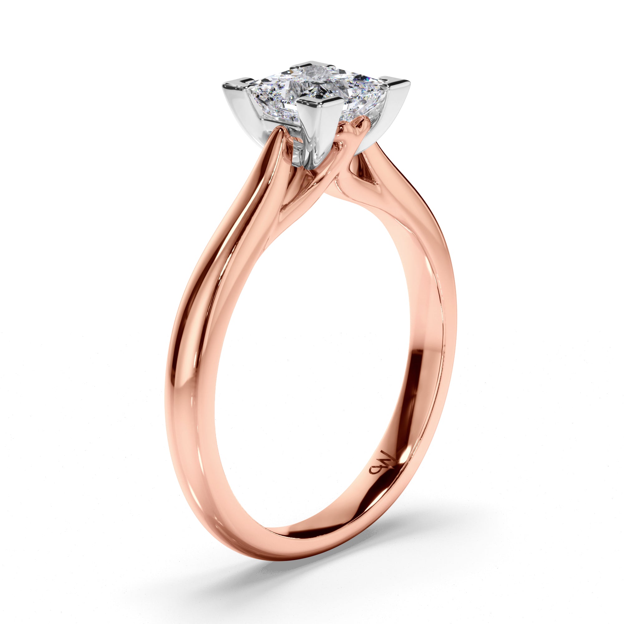 Princess Cut Diamond Solitaire Engagement Ring