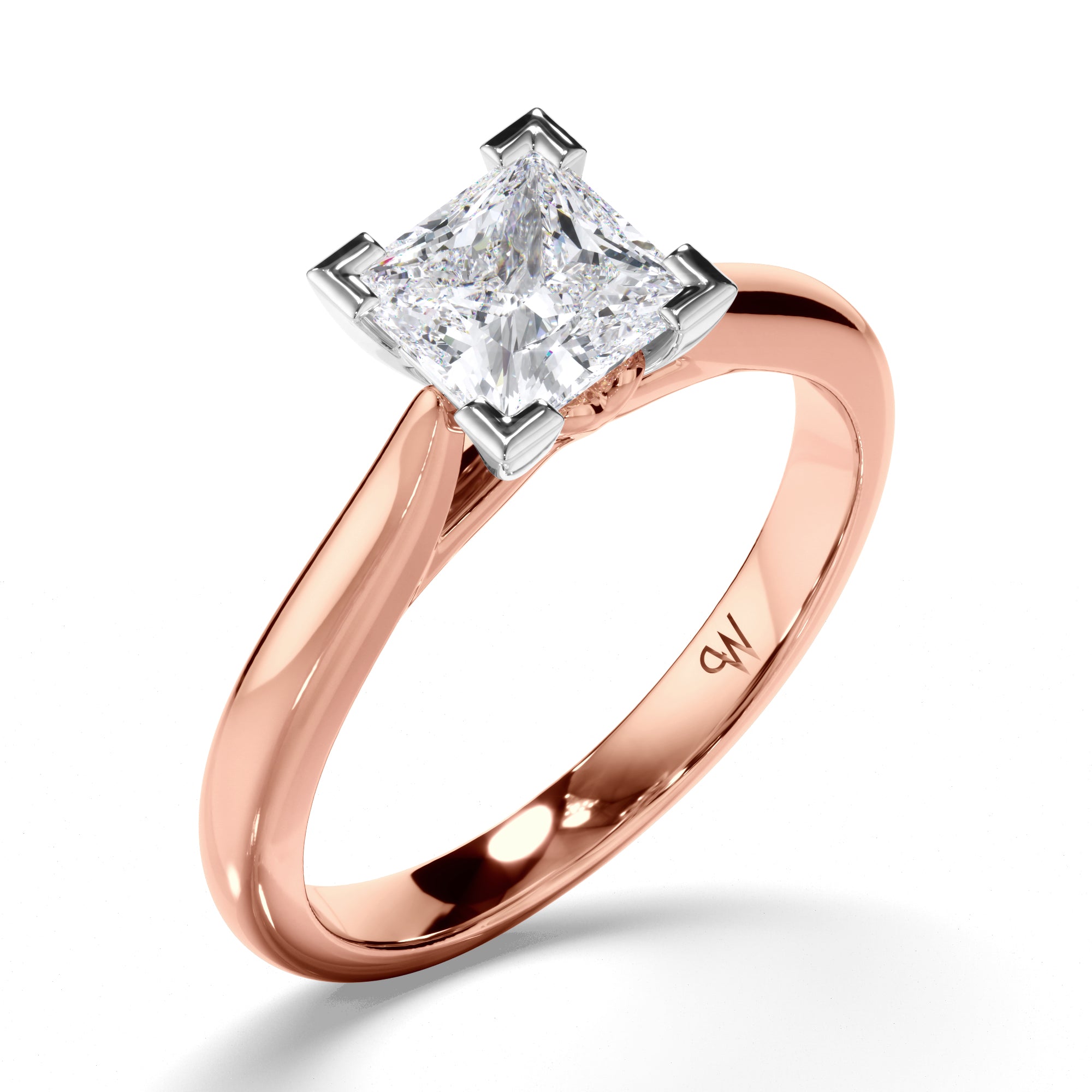 Princess Cut Diamond Solitaire Engagement Ring