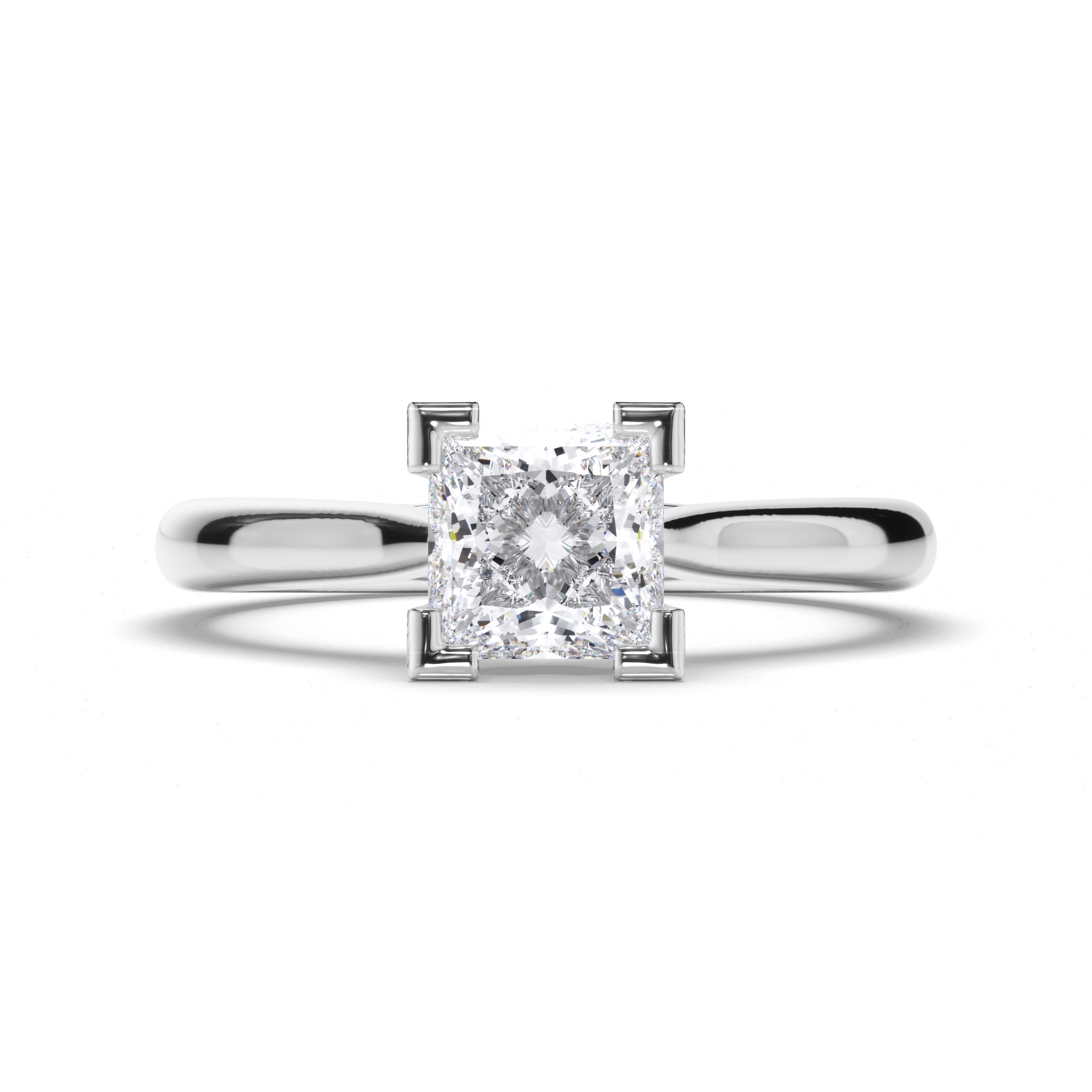 Princess Cut Diamond Solitaire Engagement Ring