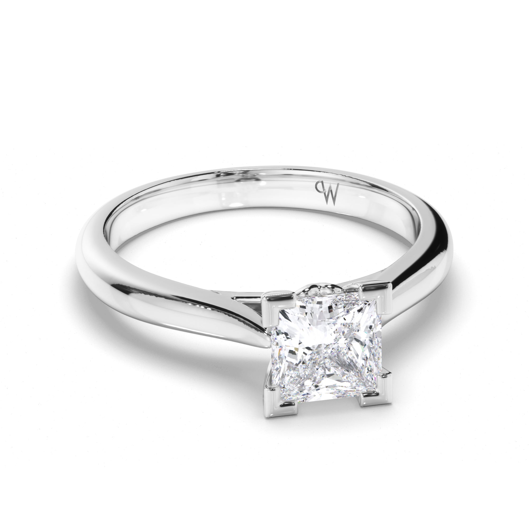 Princess Cut Diamond Solitaire Engagement Ring
