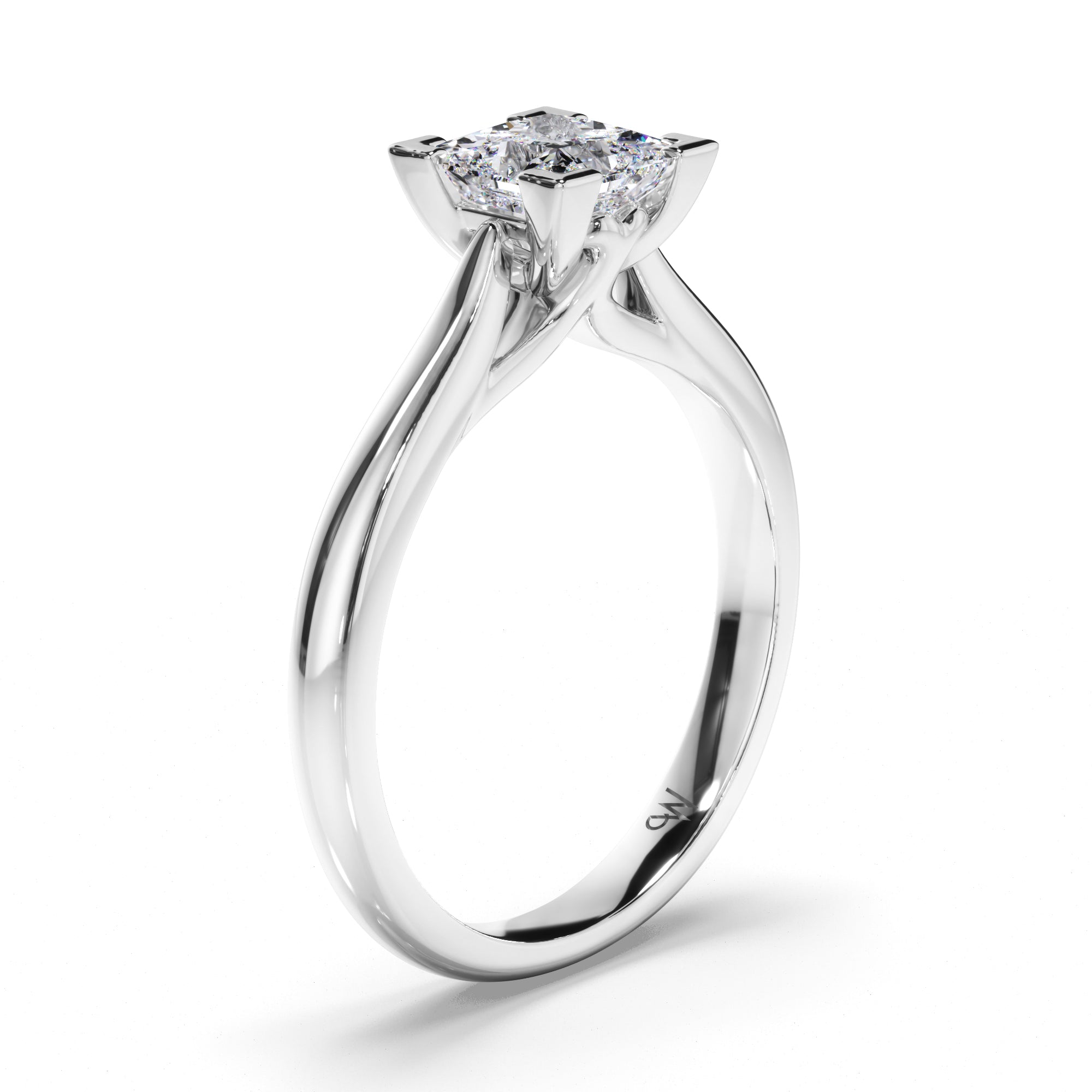 Princess Cut Diamond Solitaire Engagement Ring