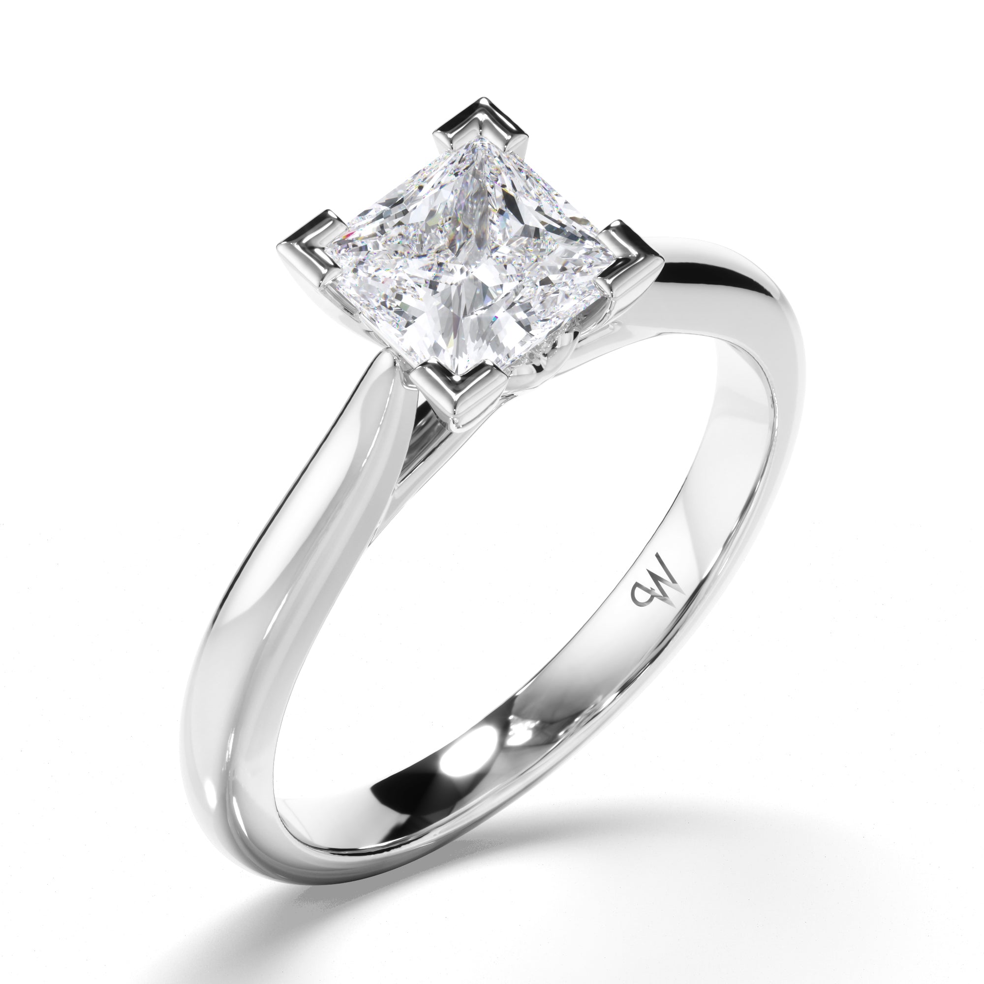 Princess Cut Diamond Solitaire Engagement Ring