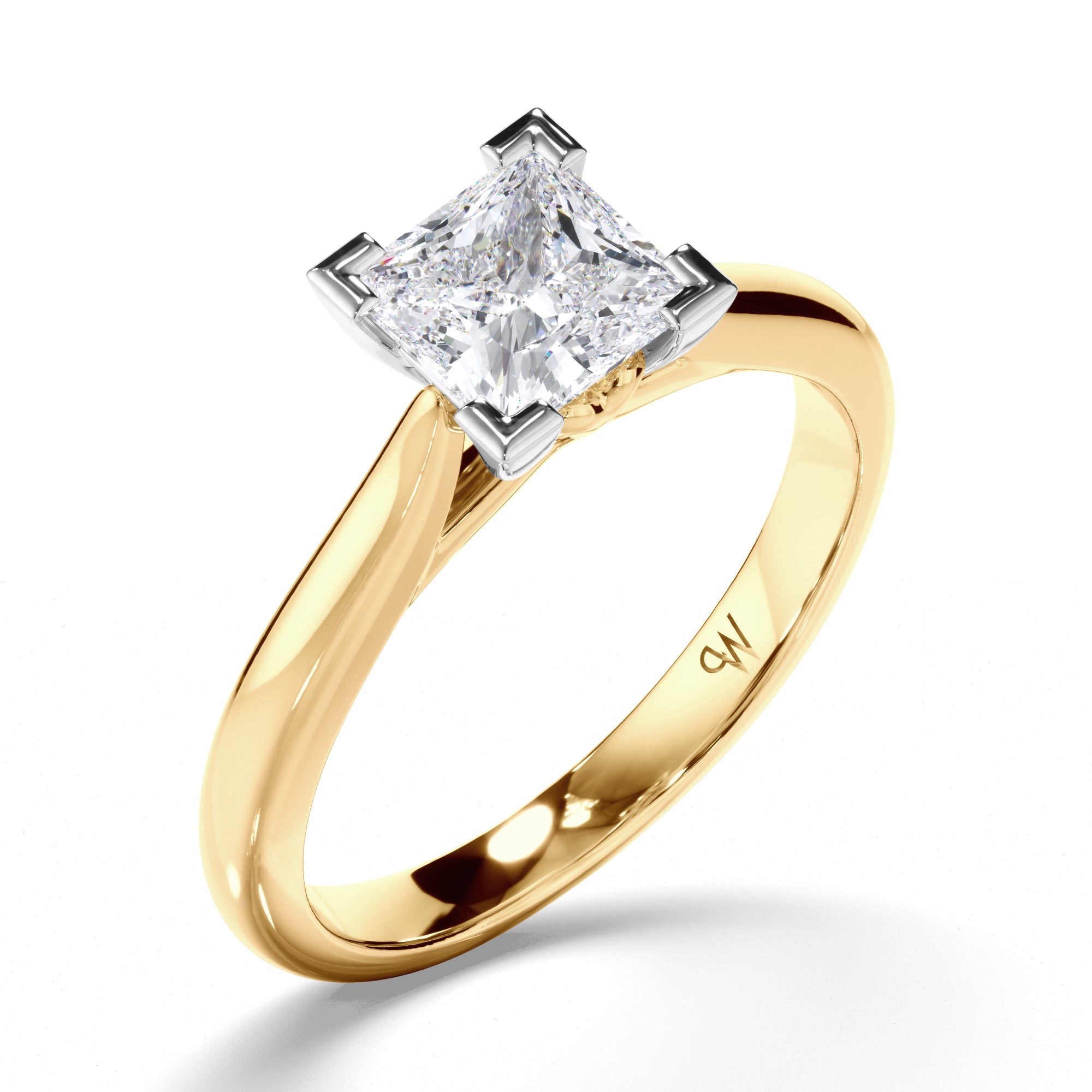 Princess Cut Diamond Solitaire Engagement Ring