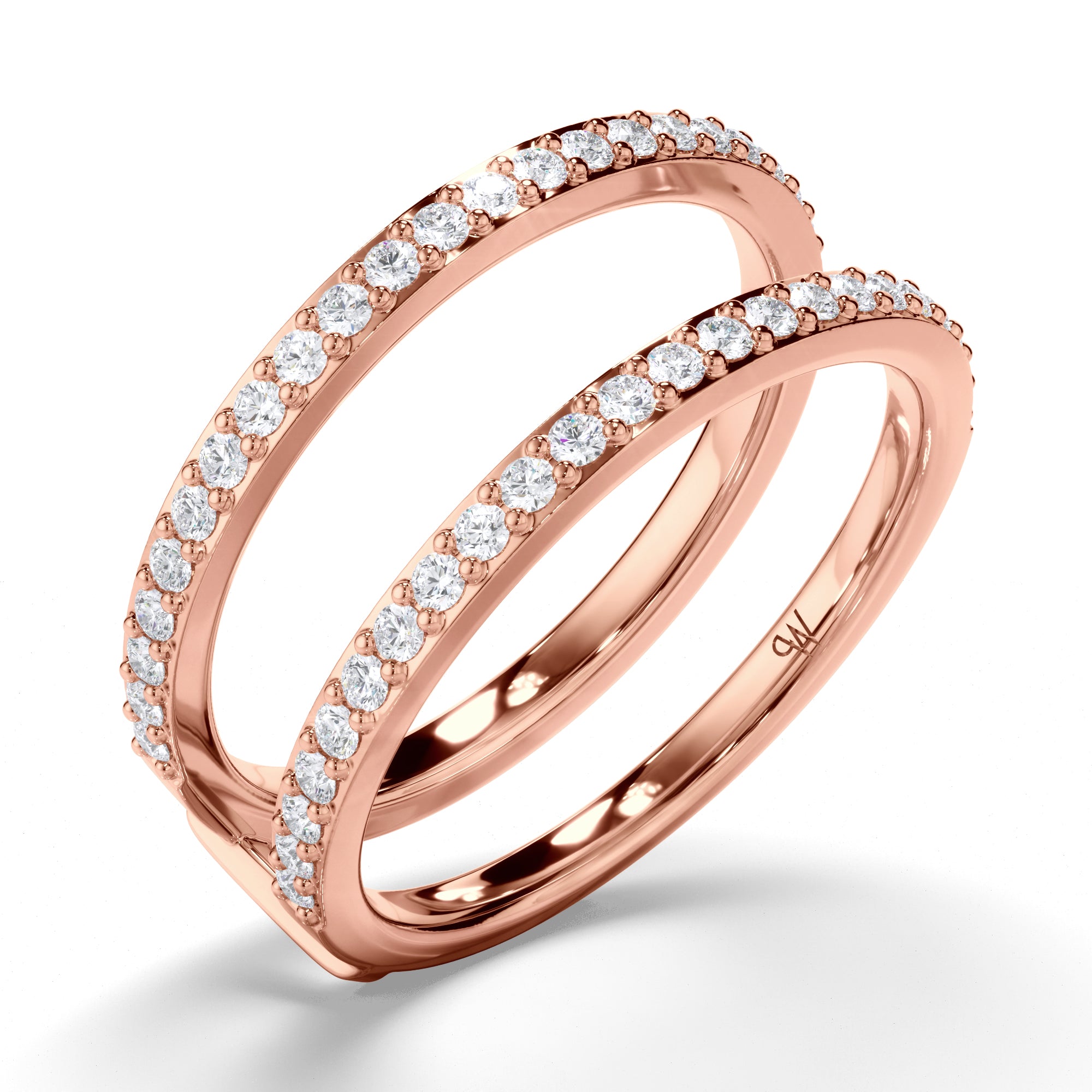 Fitted Round Brilliant Cut Diamond Bead Set Wedding Ring