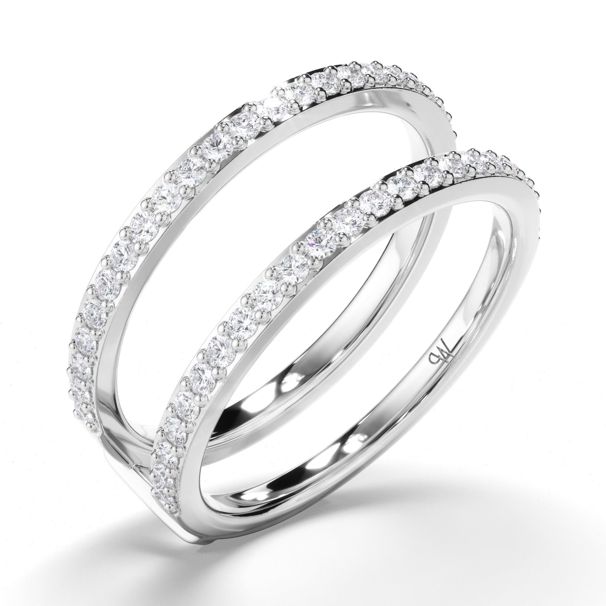Fitted Round Brilliant Cut Diamond Bead Set Wedding Ring