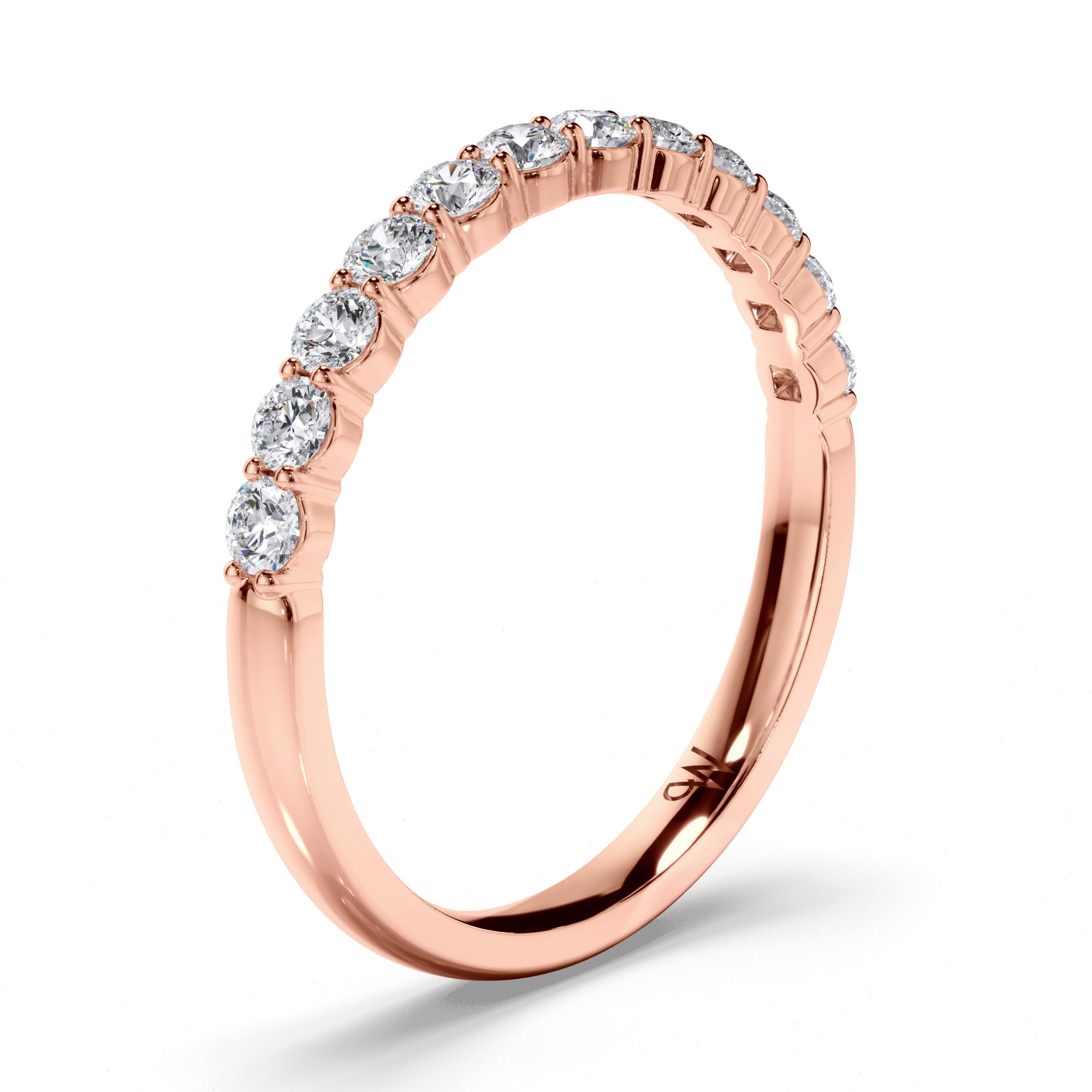 Round Brilliant Cut Claw Diamond Wedding Ring