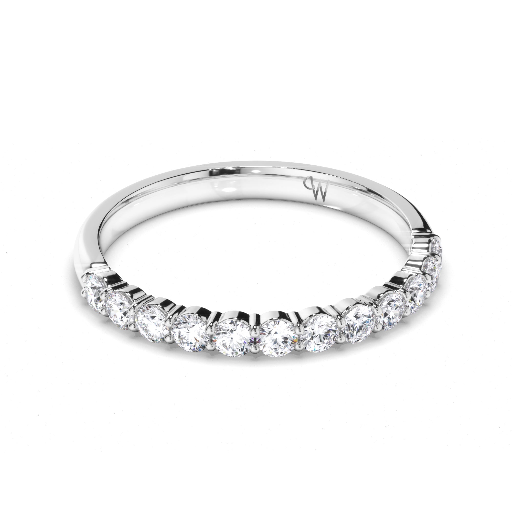 Round Brilliant Cut Claw Diamond Wedding Ring