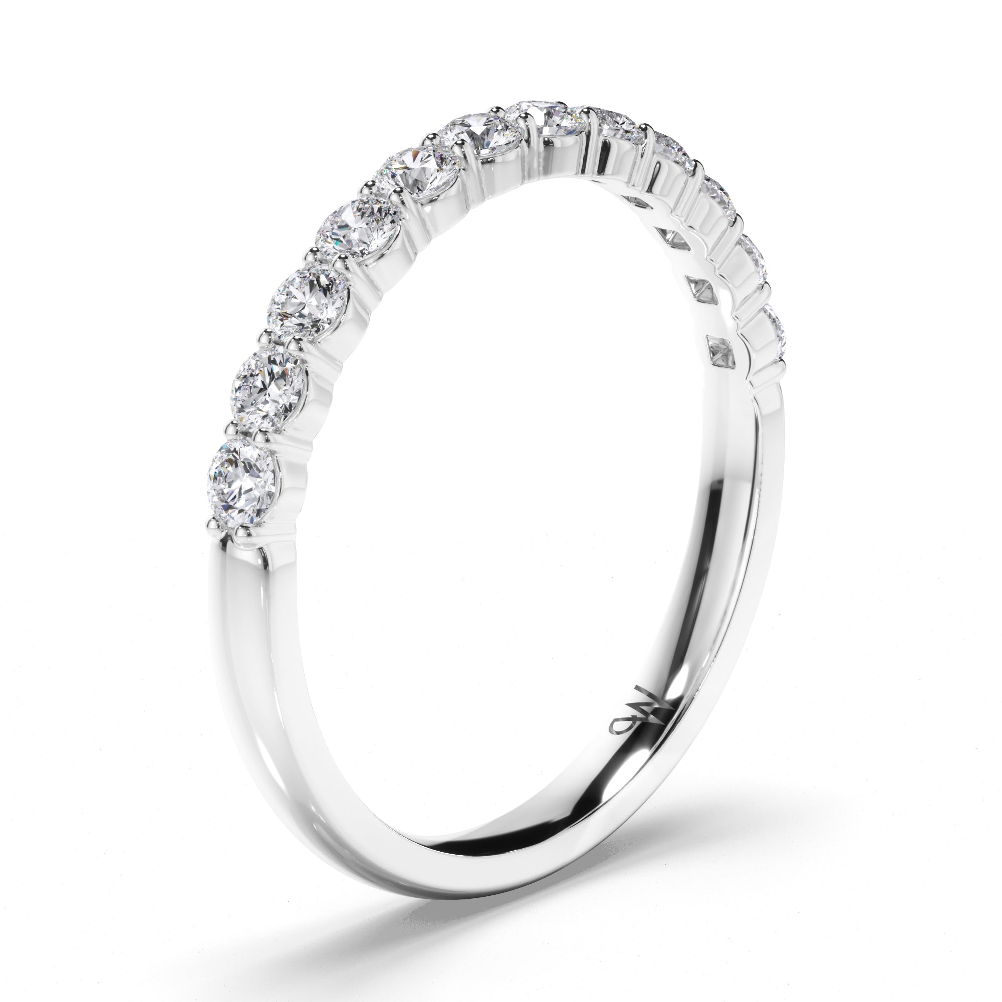 Round Brilliant Cut Claw Diamond Wedding Ring