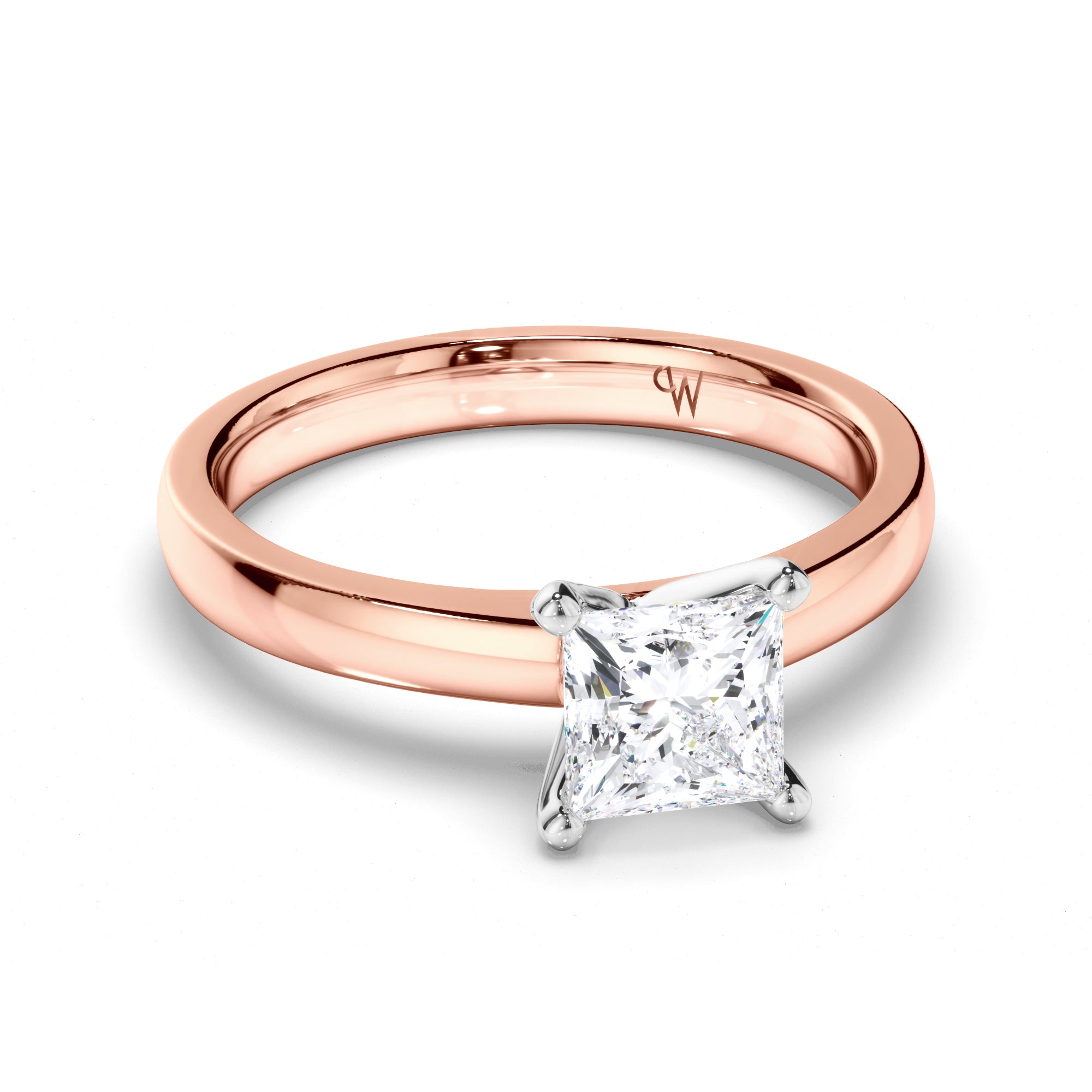 Princess Cut Diamond Solitaire Engagement Ring