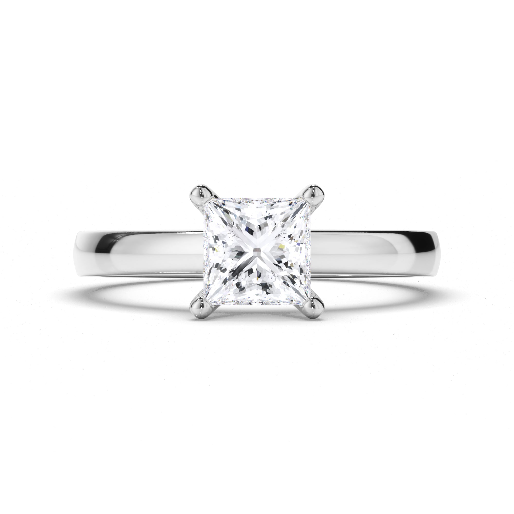 Princess Cut Diamond Solitaire Engagement Ring