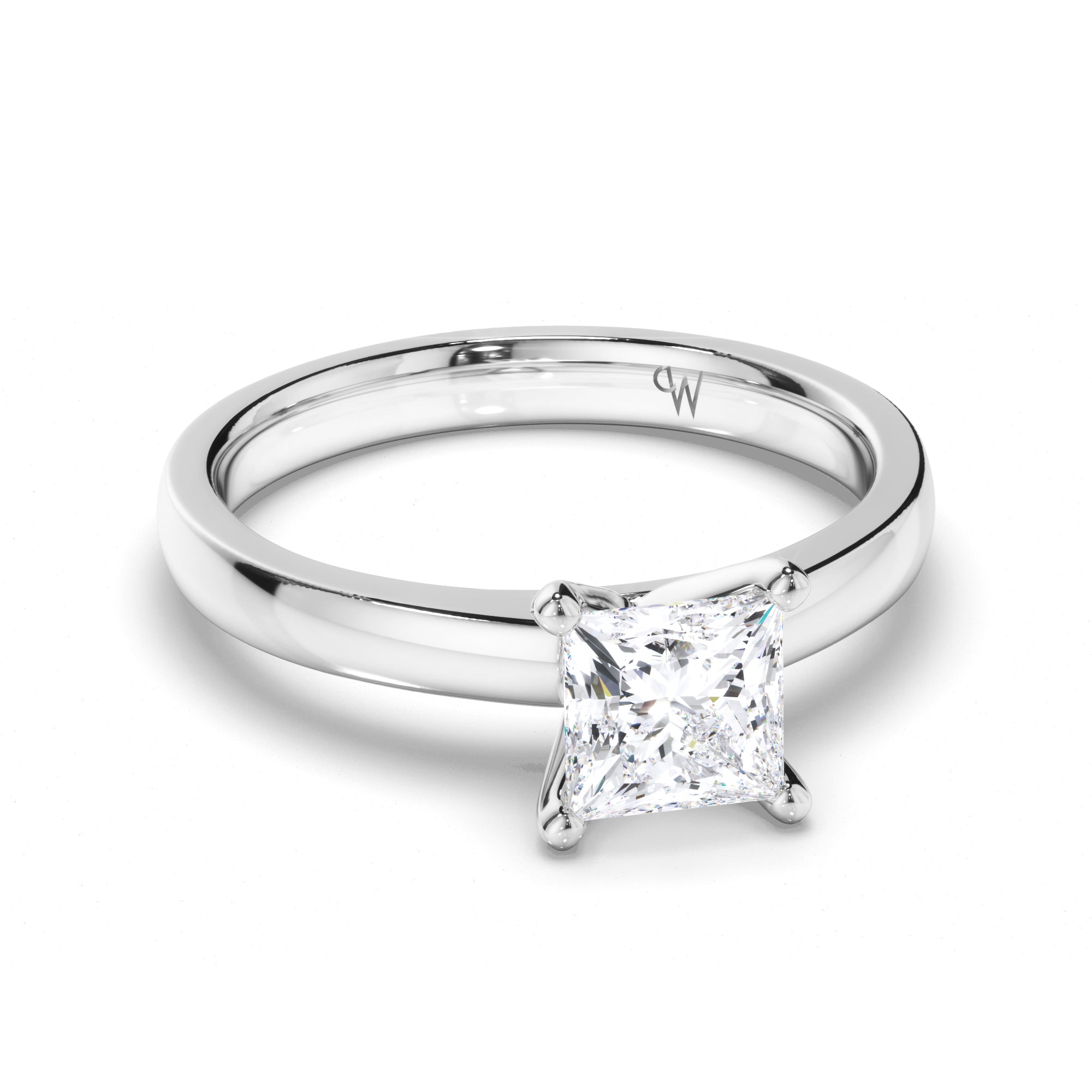 Princess Cut Diamond Solitaire Engagement Ring