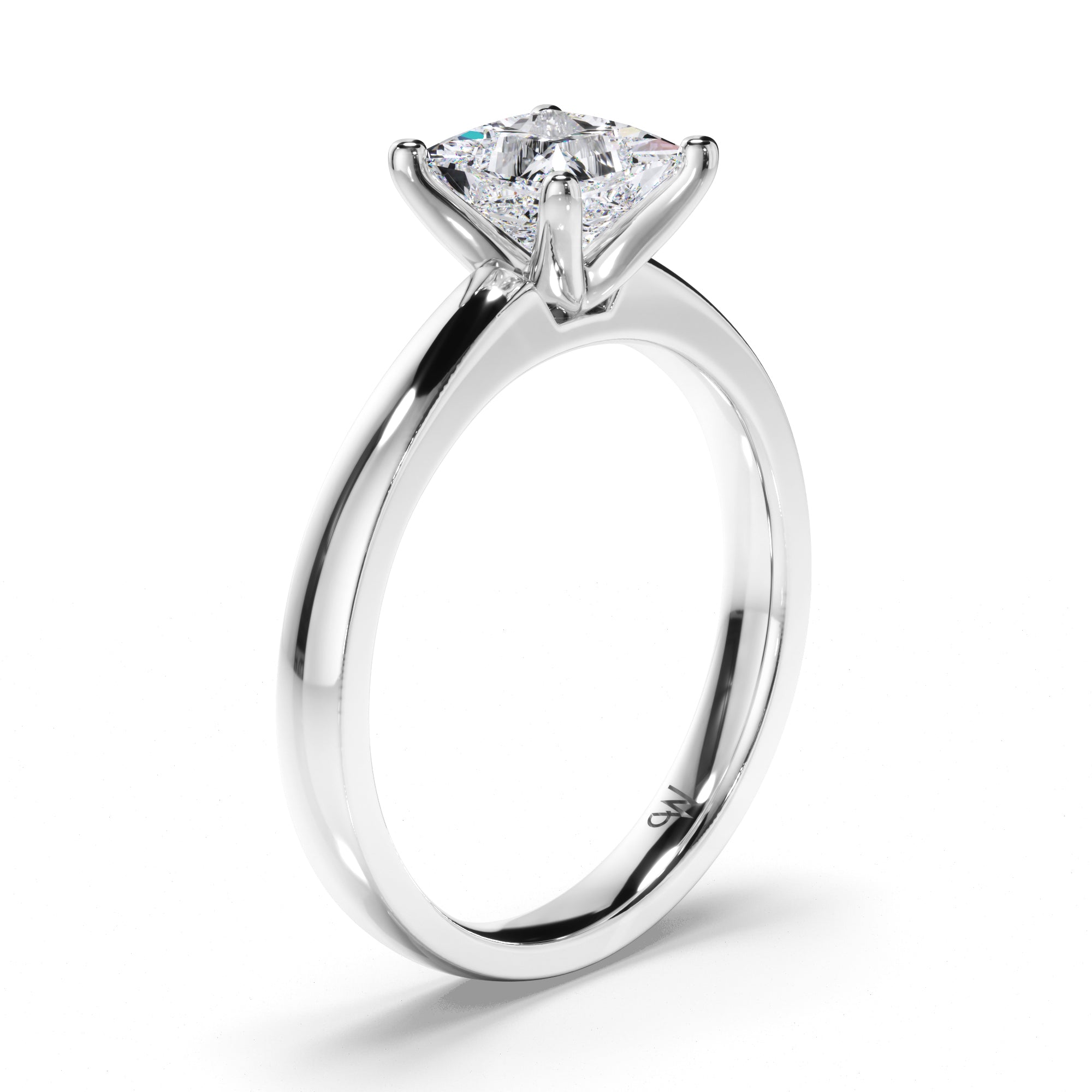Princess Cut Diamond Solitaire Engagement Ring