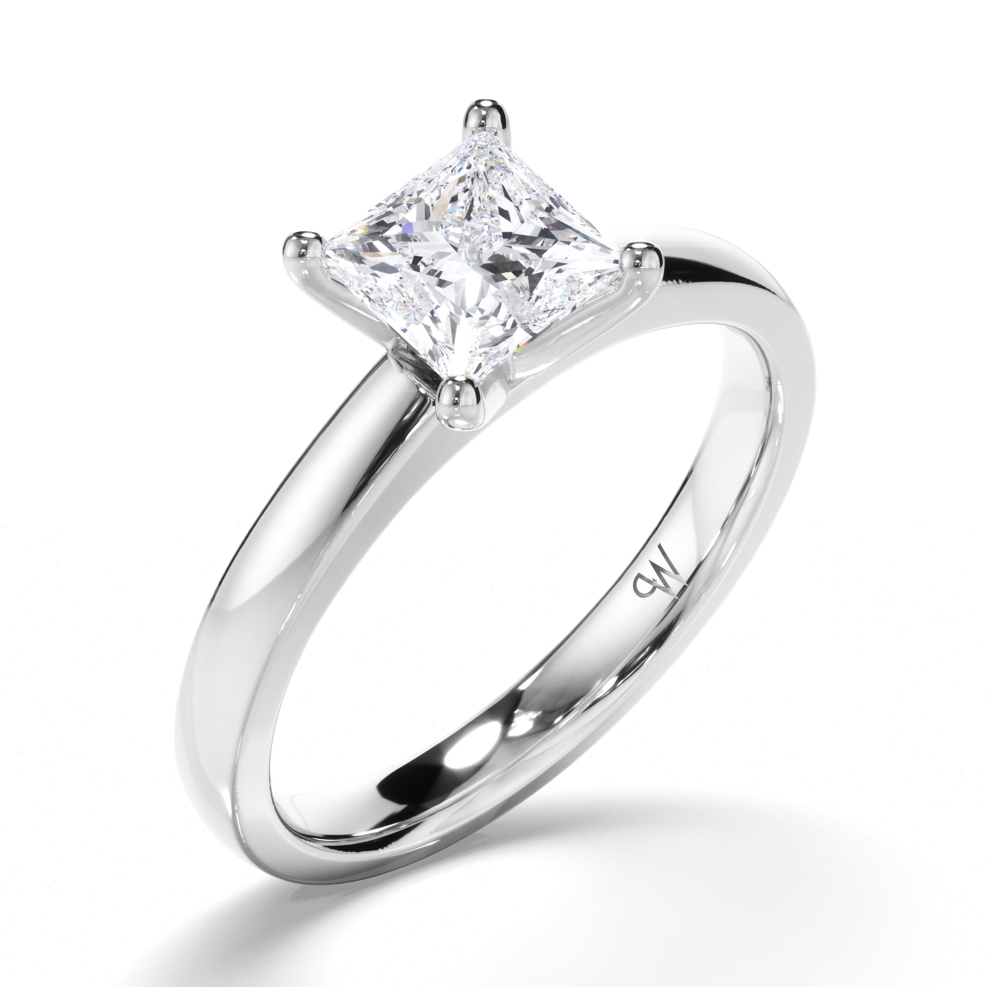 Princess Cut Diamond Solitaire Engagement Ring