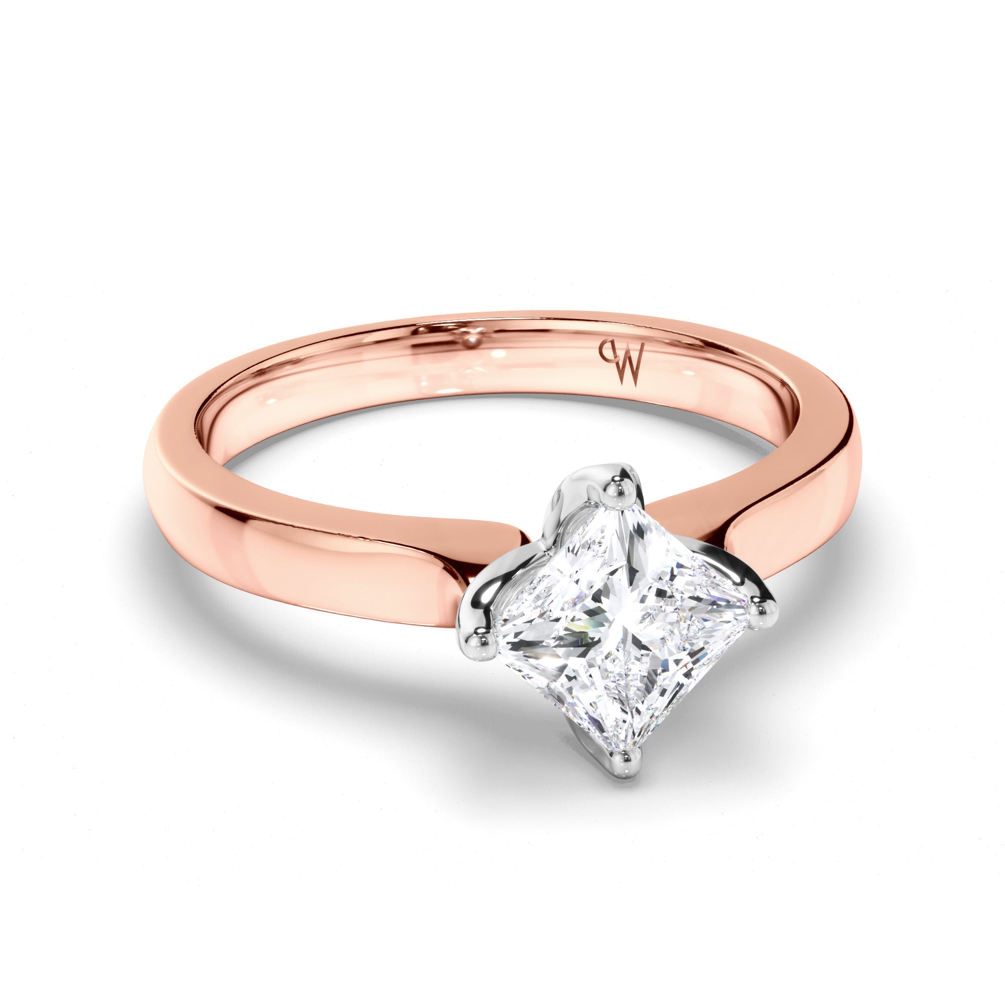 Princess Cut Diamond Solitaire Engagement Ring