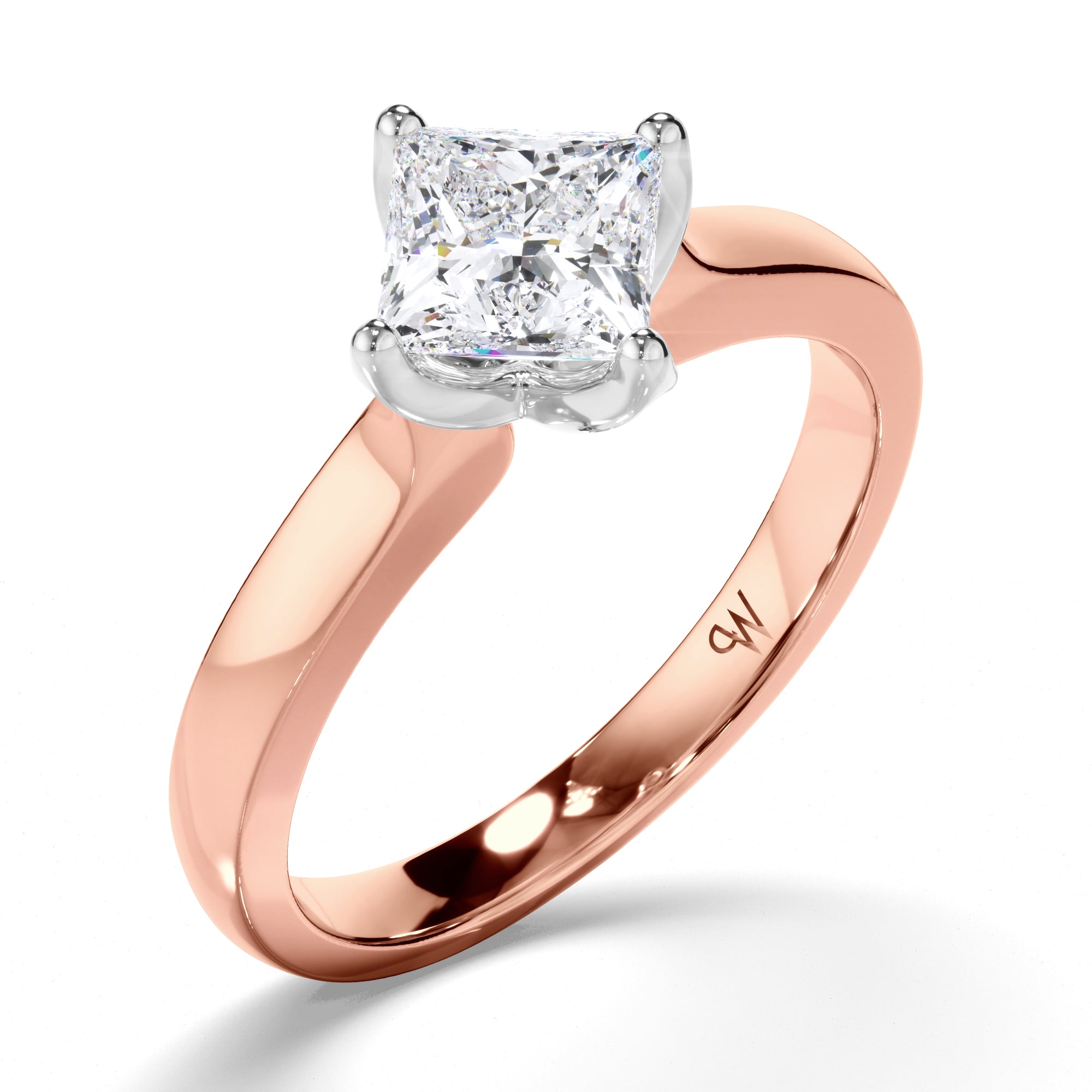 Princess Cut Diamond Solitaire Engagement Ring