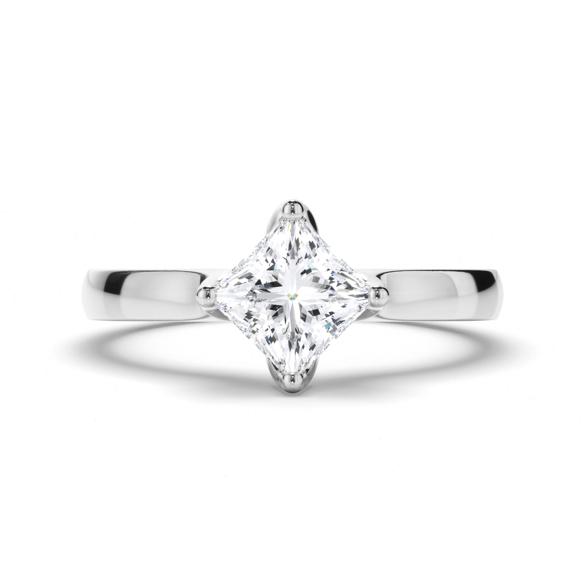 Princess Cut Diamond Solitaire Engagement Ring