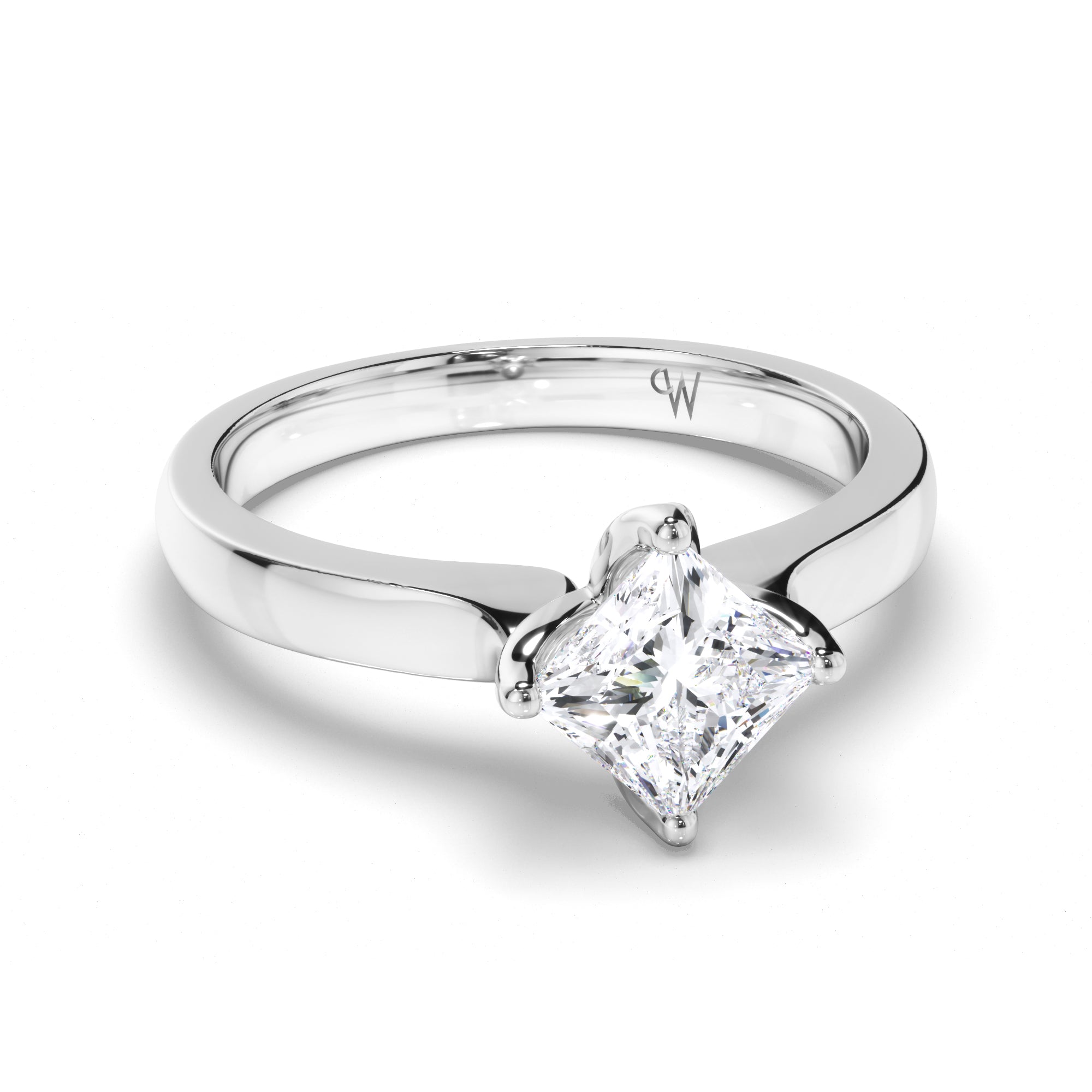 Princess Cut Diamond Solitaire Engagement Ring