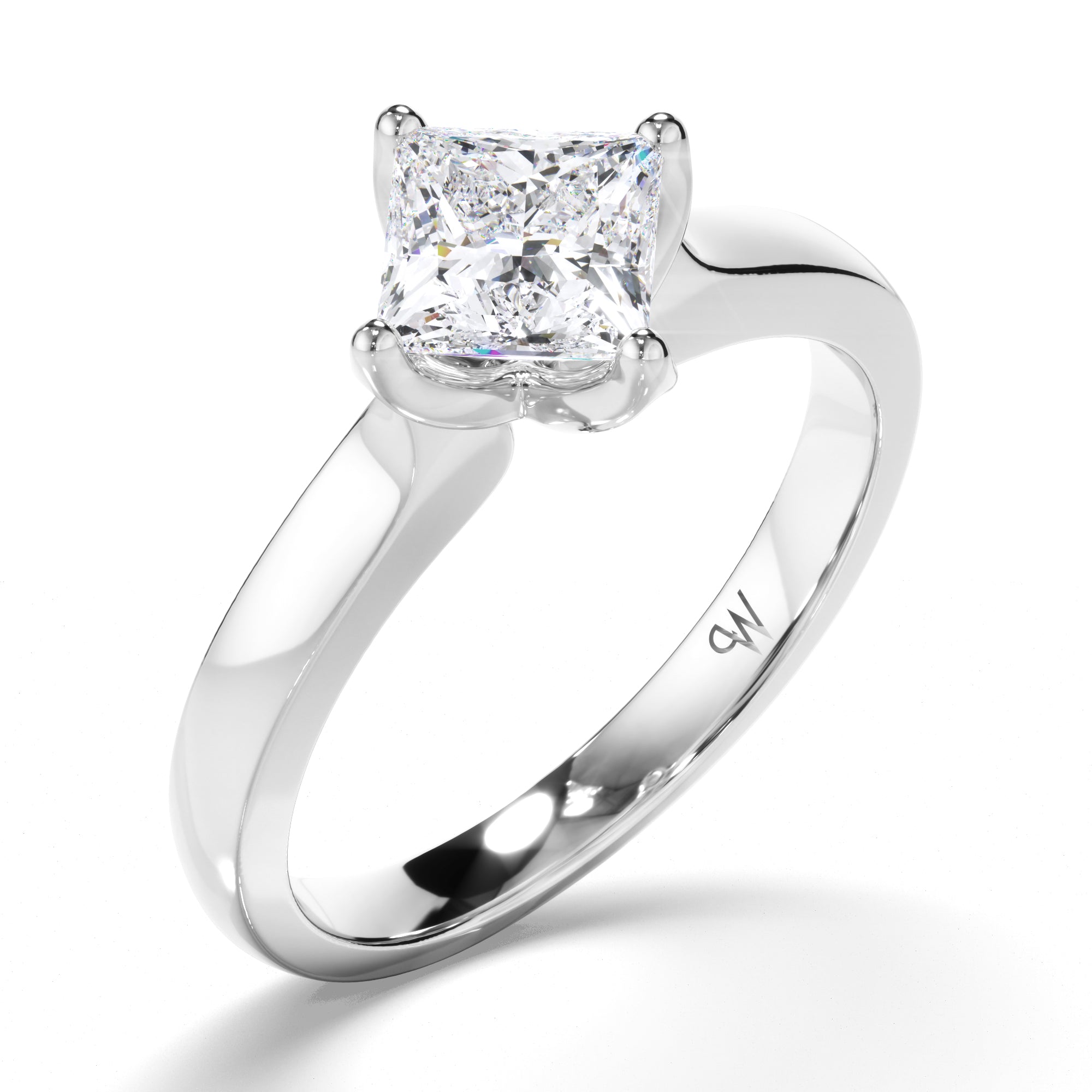 Princess Cut Diamond Solitaire Engagement Ring