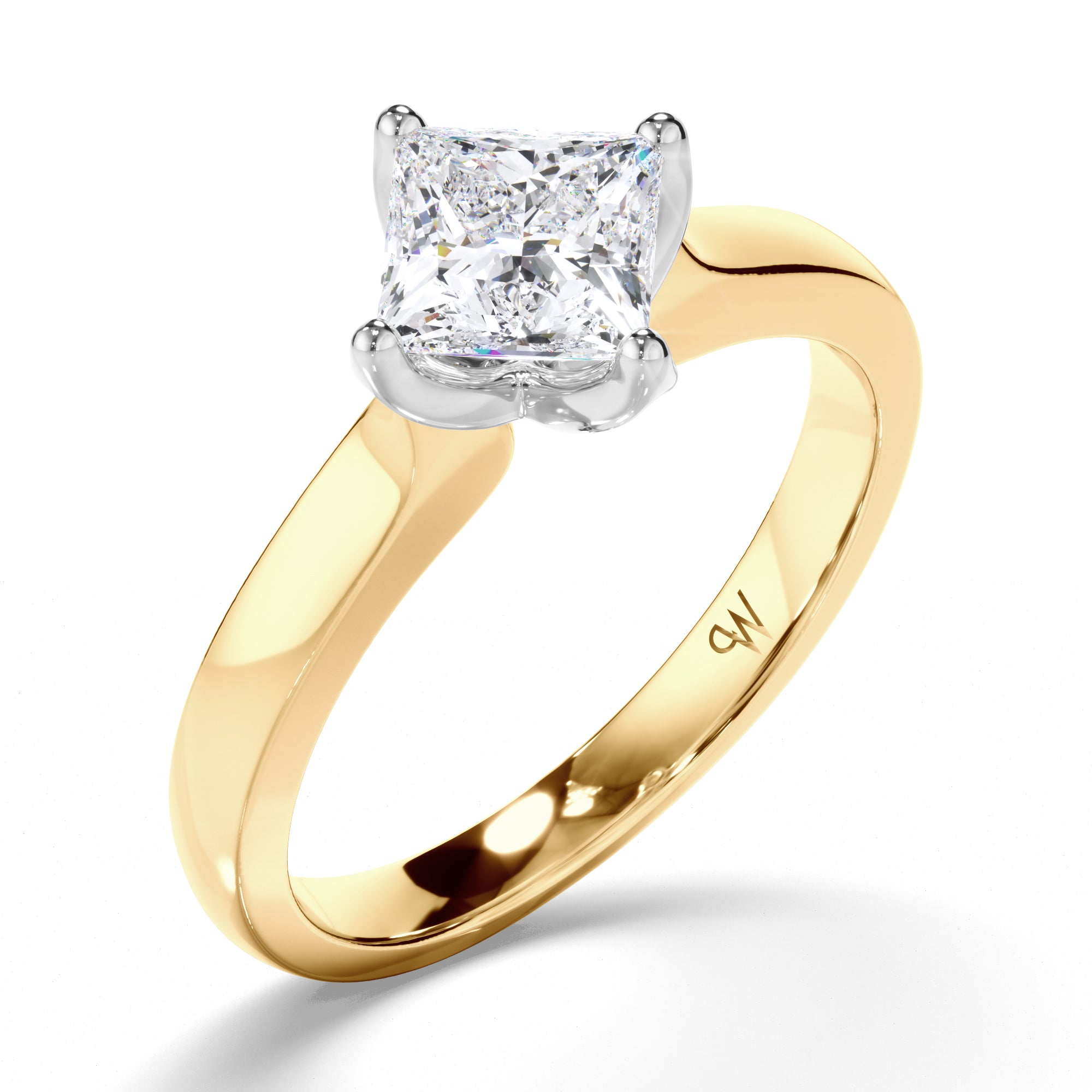 Princess Cut Diamond Solitaire Engagement Ring